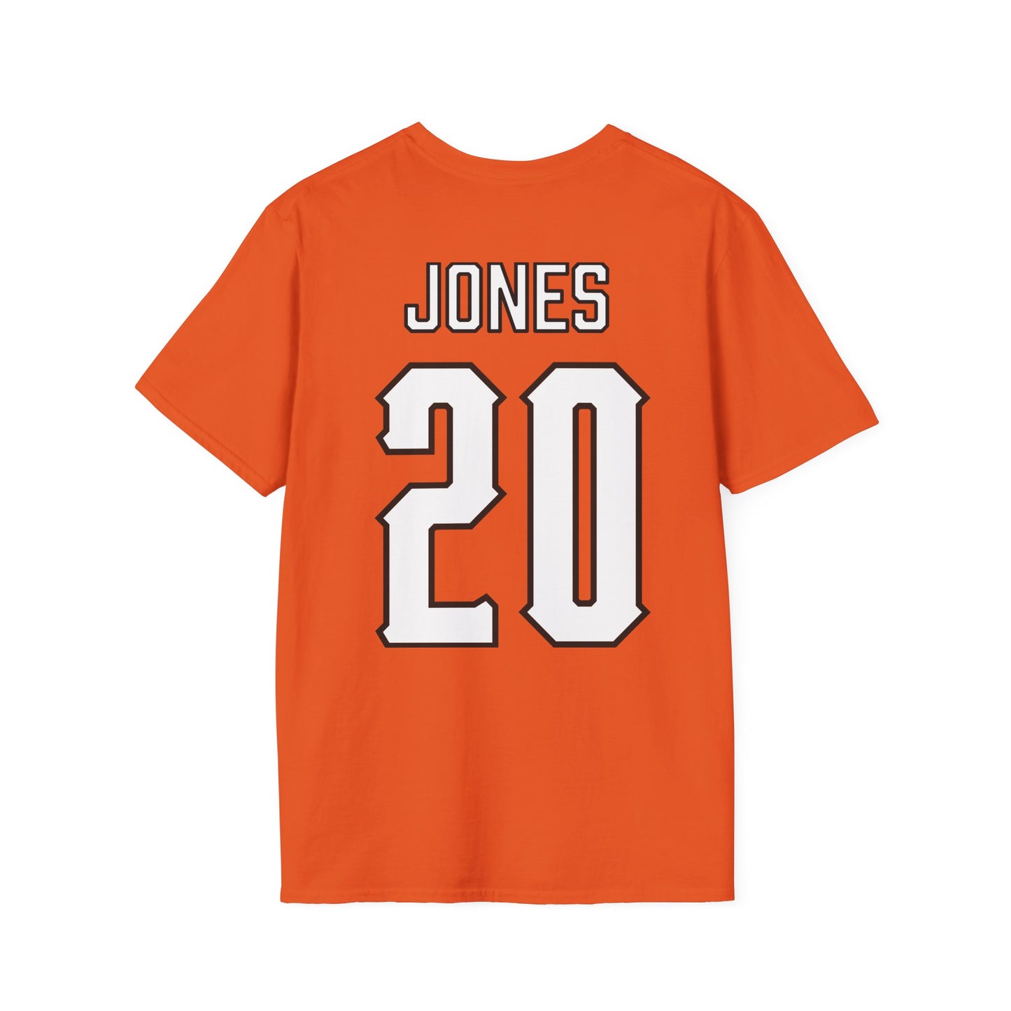 Stacie Jones #20 Orange Cursive Cowgirls T-Shirt