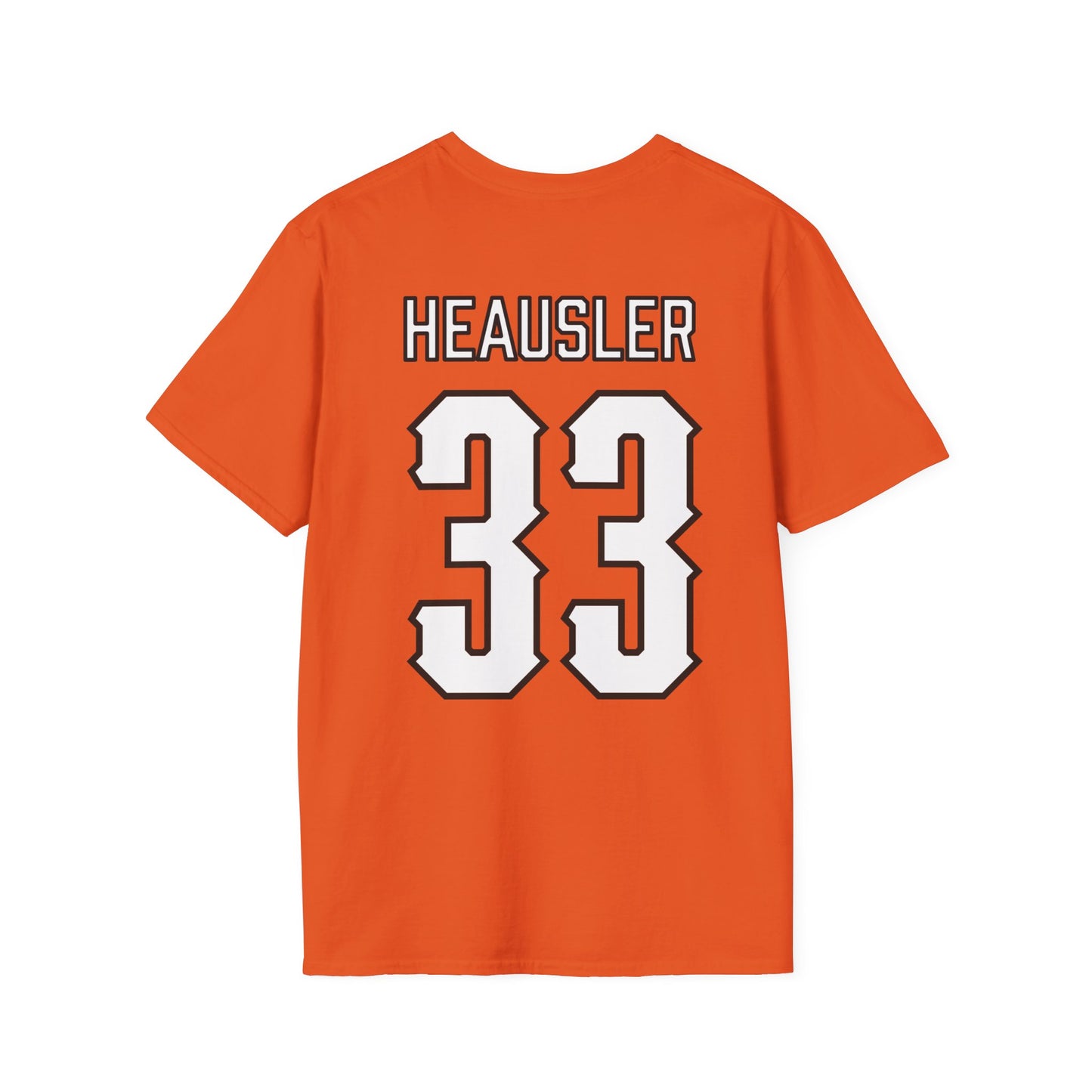 Logan Heausler #33 Orange Pokes T-Shirt