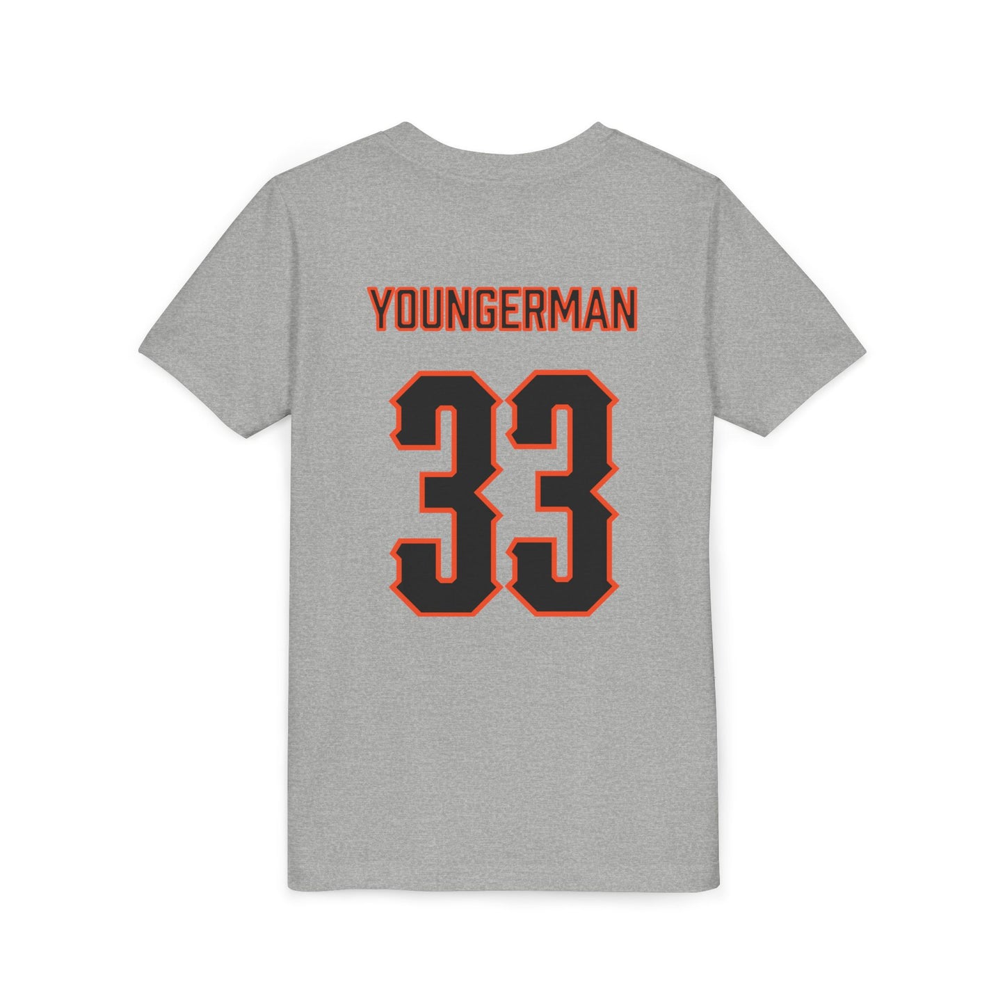 Youth Sean Youngerman #33 Cursive Cowboys T-Shirt