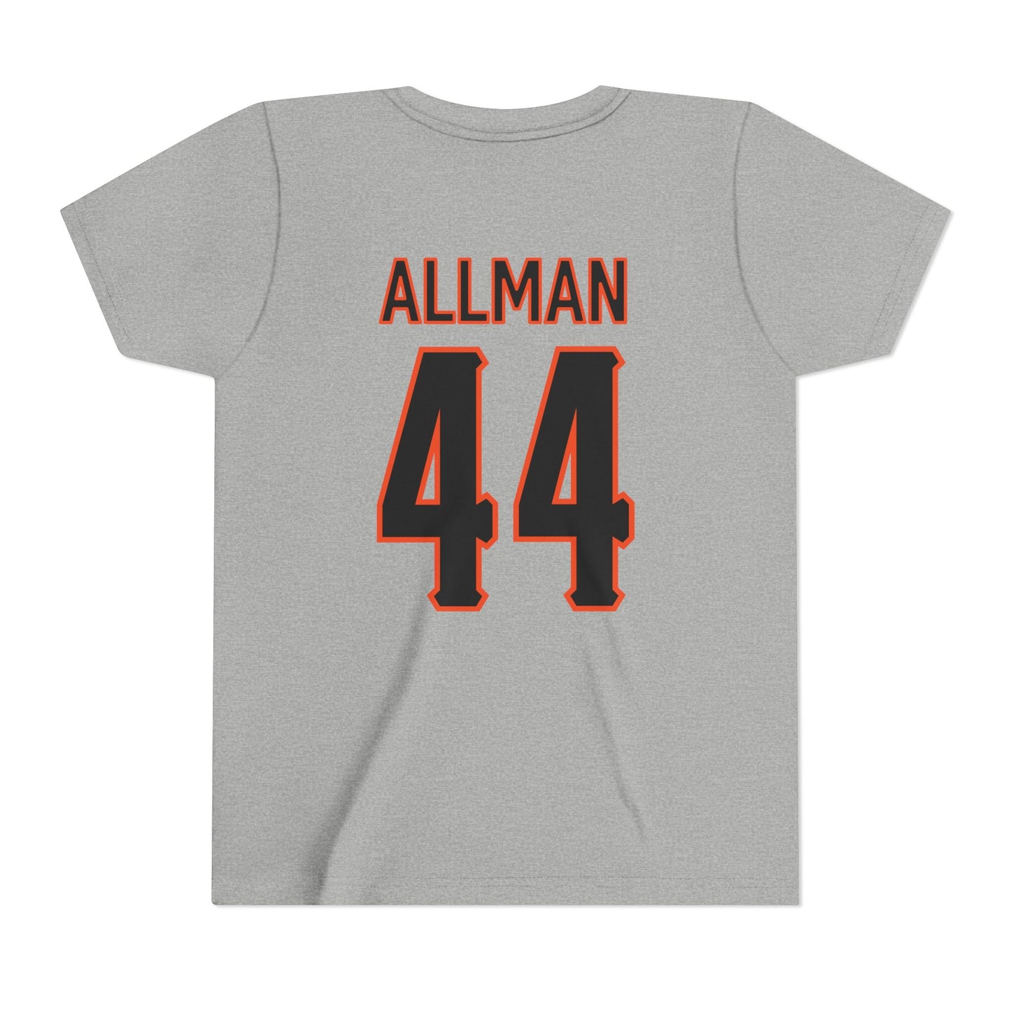 Youth Tommy Allman #44 Cursive Cowboys T-Shirt