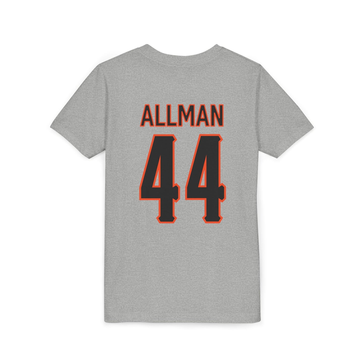 Youth Tommy Allman #44 Cursive Cowboys T-Shirt