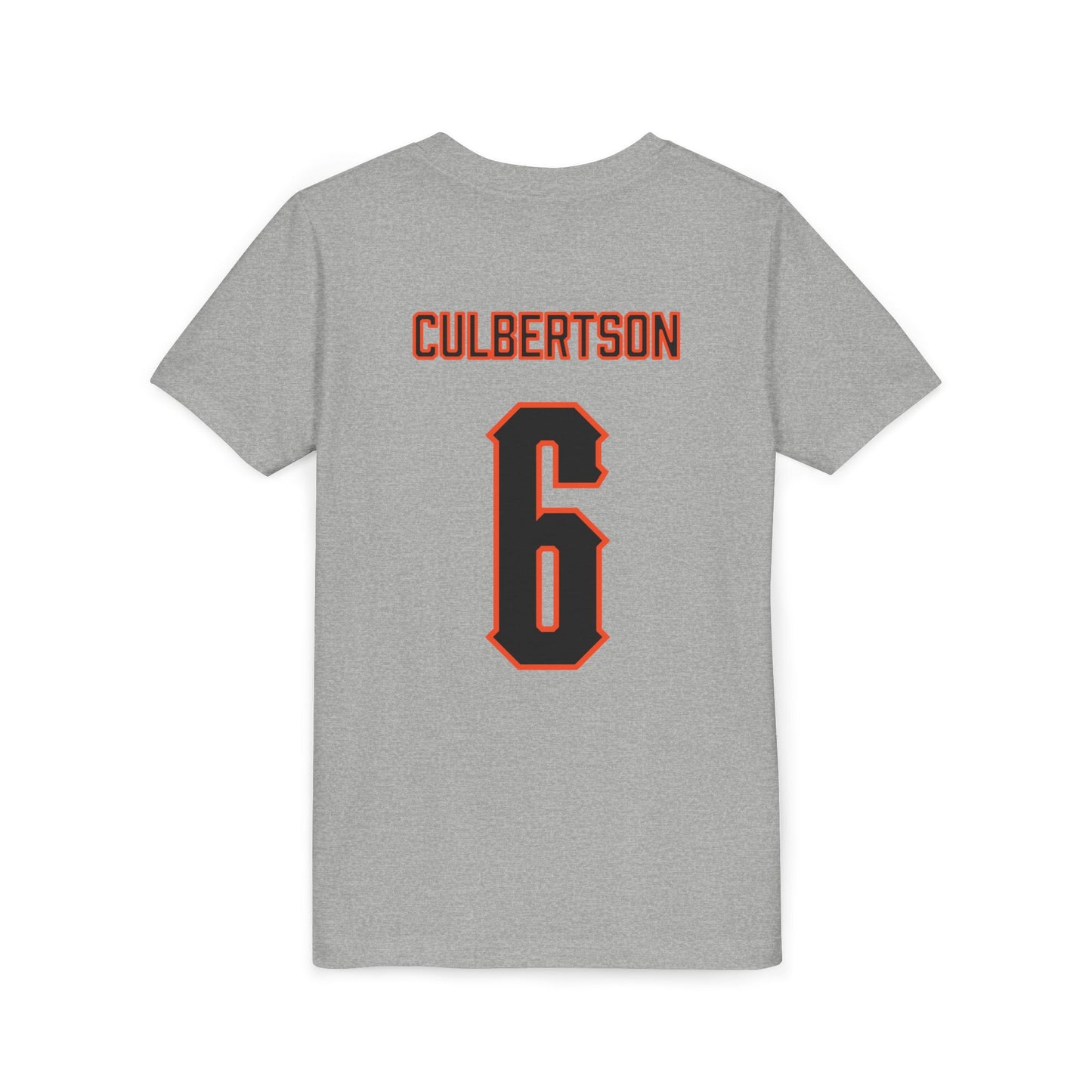 Youth Drew Culbertson #6 Cursive Cowboys T-Shirt