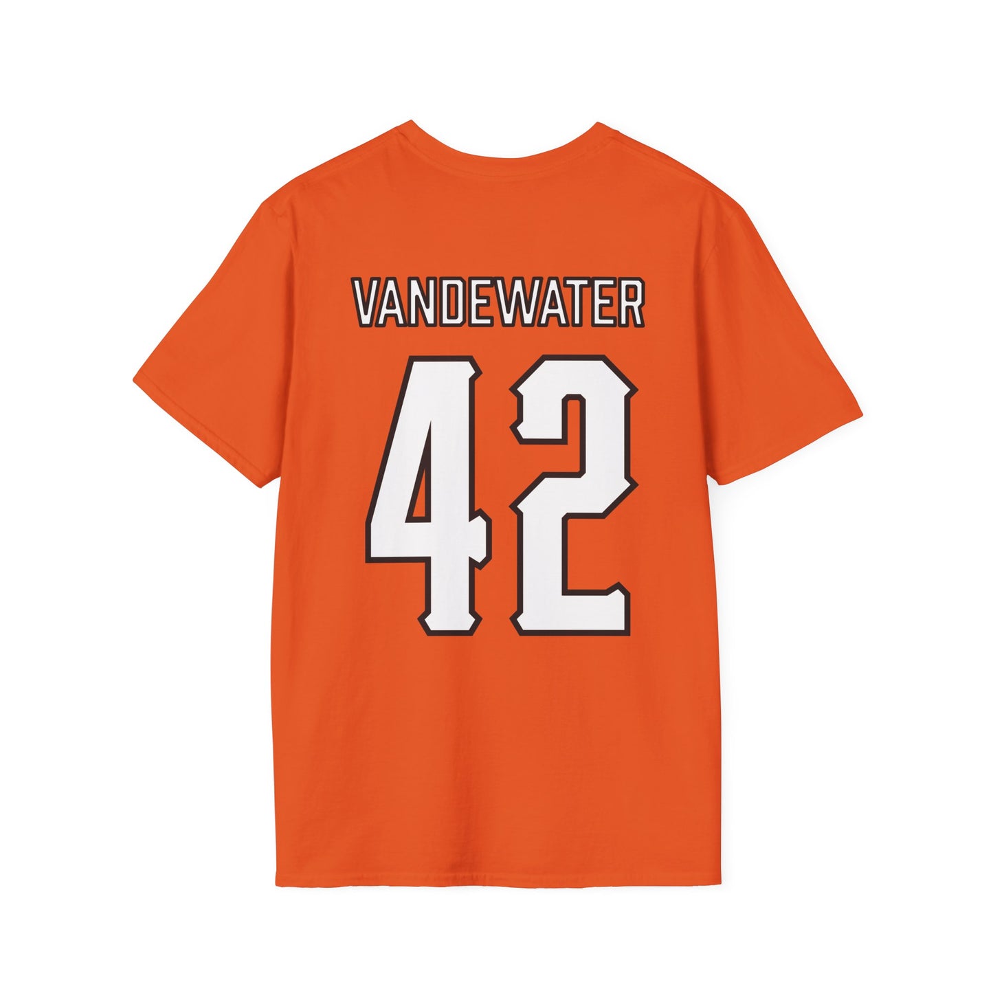 Tara Vandewater #42 Orange Cursive Cowgirls T-Shirt