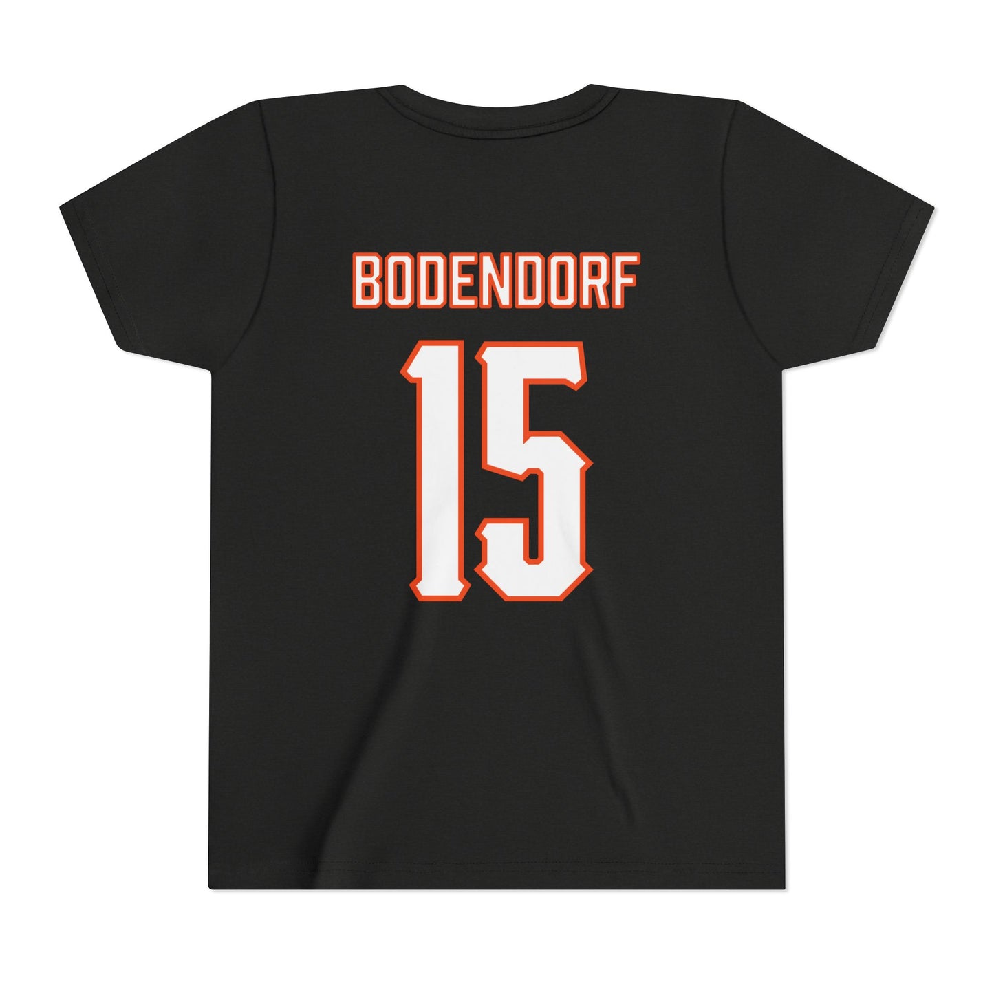 Youth Harrison Bodendorf #15 Cursive Cowboys T-Shirt