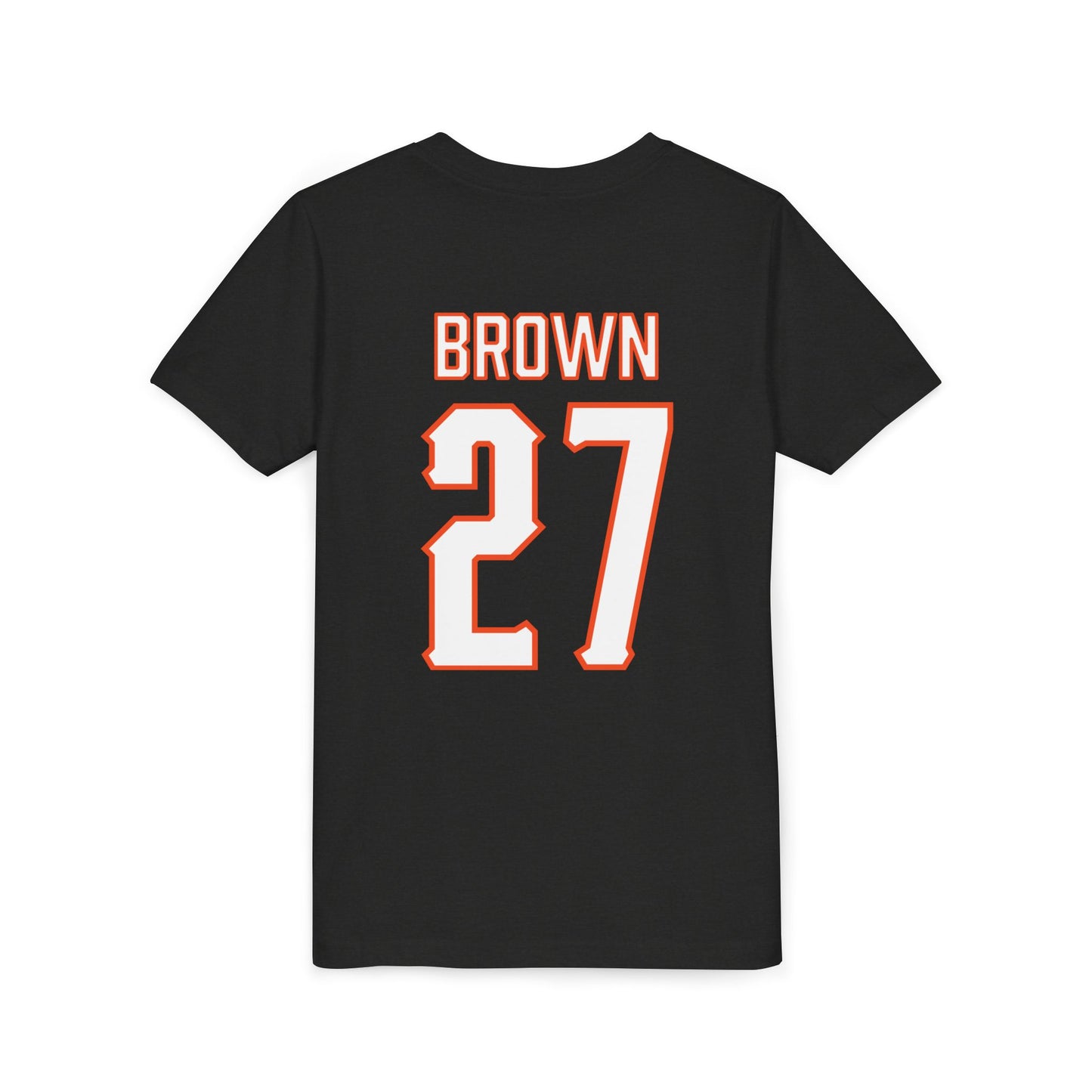 Youth Matthew Brown #27 Cursive Cowboys T-Shirt