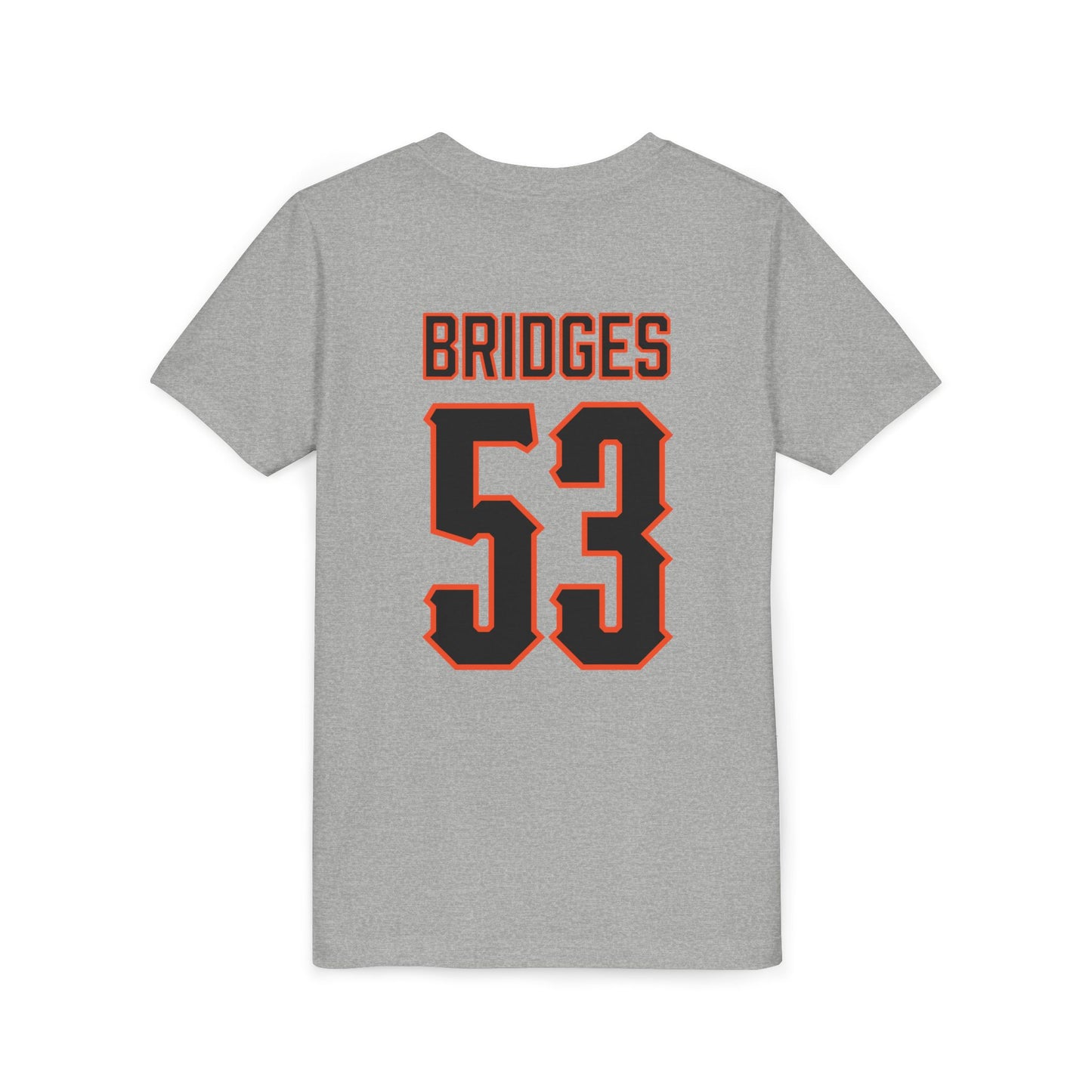 Youth Bowen Bridges #53 Cursive Cowboys T-Shirt