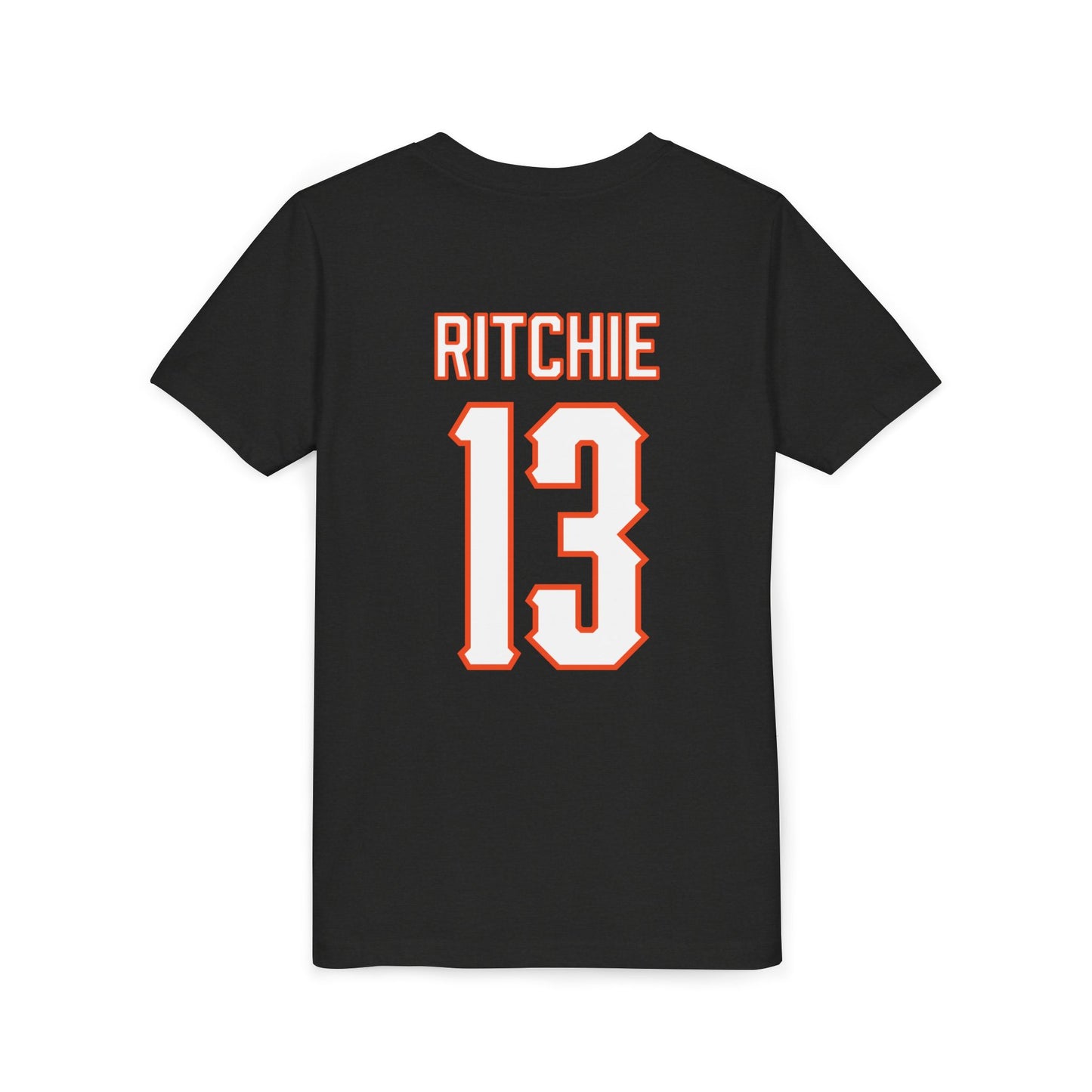 Youth Kollin Ritchie #13 Cursive Cowboys T-Shirt