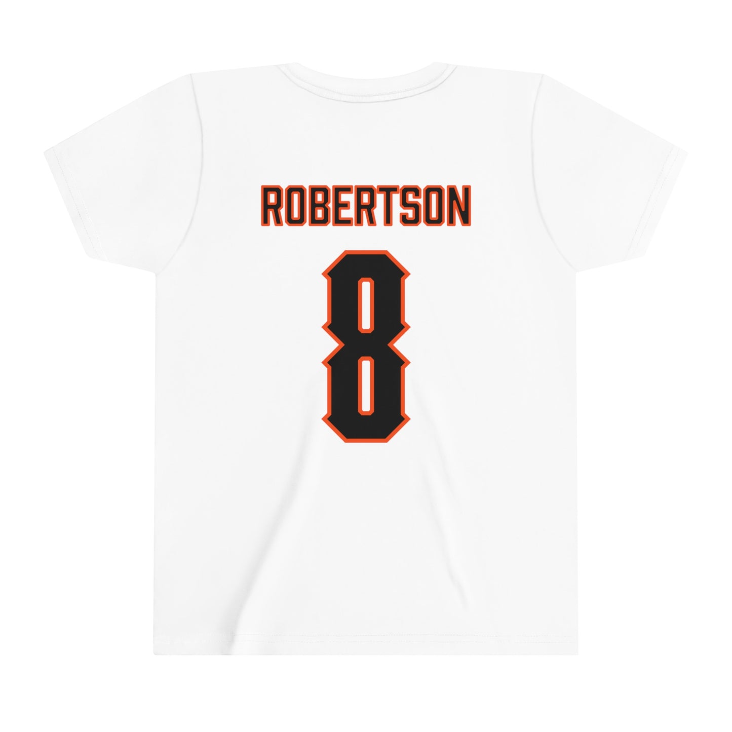 Youth Parker Robertson #8 Cursive Cowboys T-Shirt