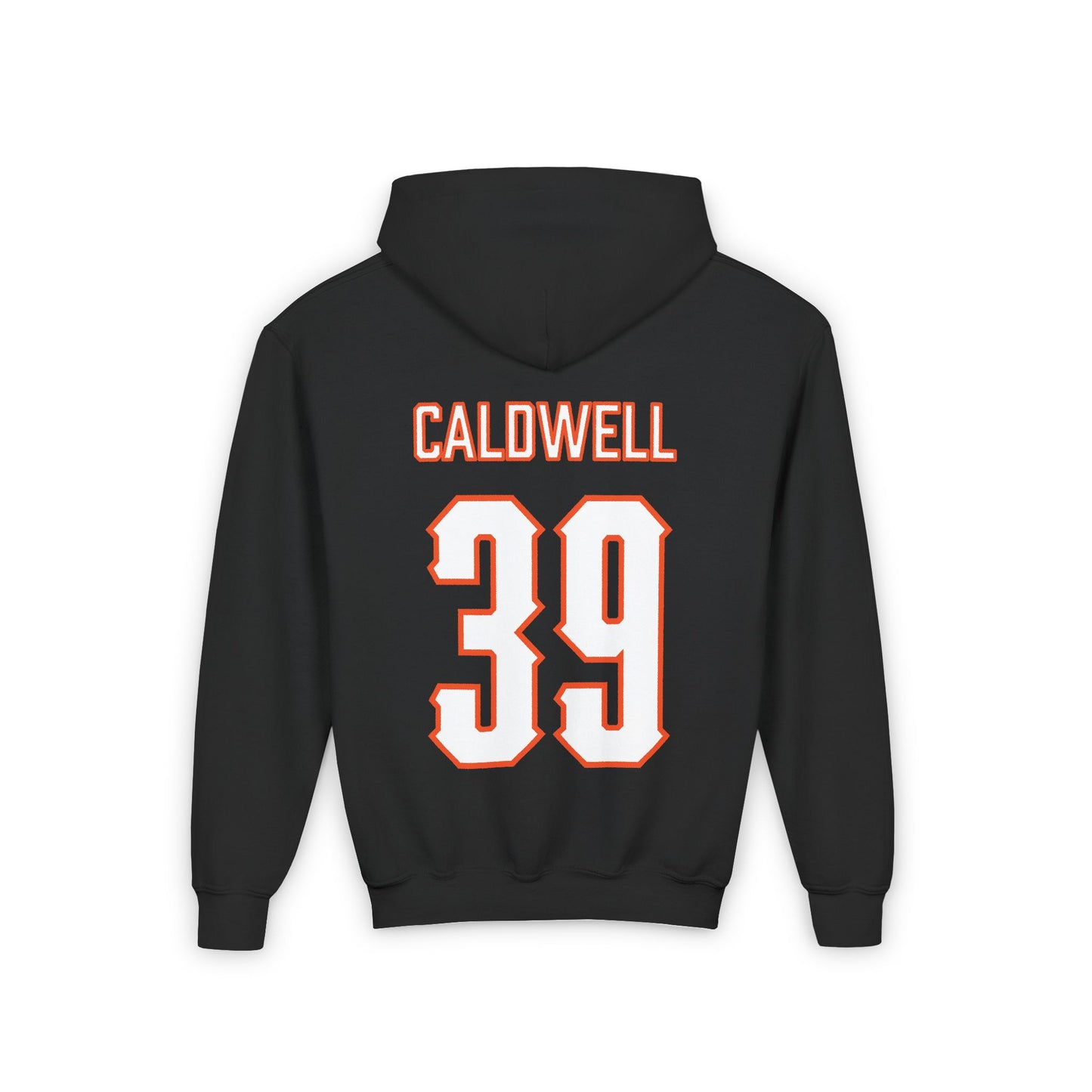 Youth Brex Caldwell #39 Cursive Cowboys Hoodie