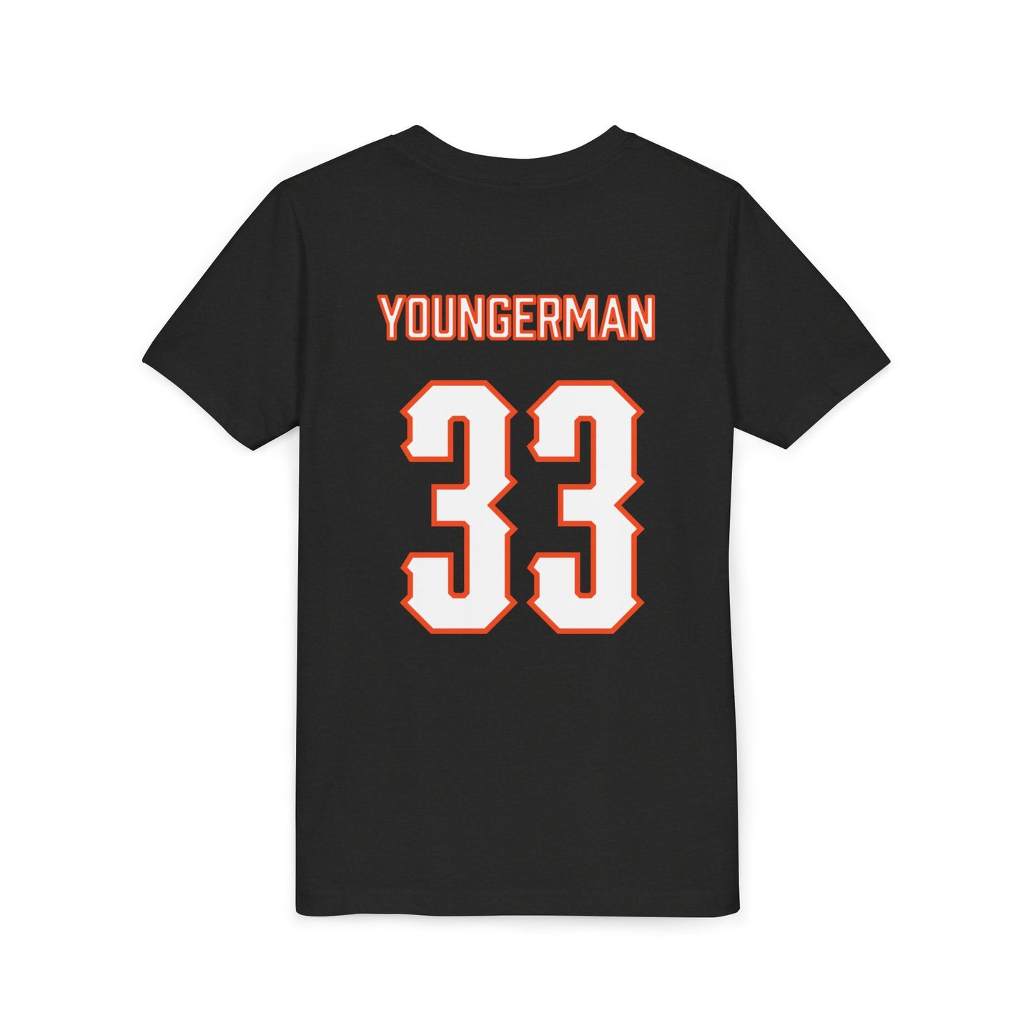 Youth Sean Youngerman #33 Cursive Cowboys T-Shirt