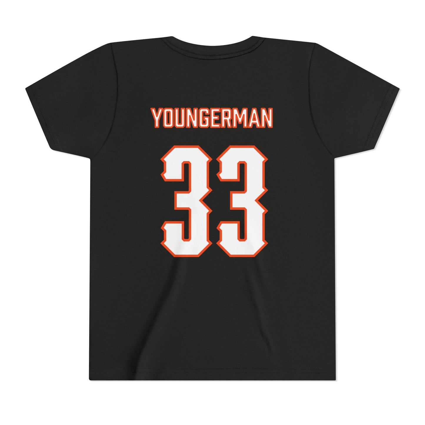 Youth Sean Youngerman #33 Cursive Cowboys T-Shirt