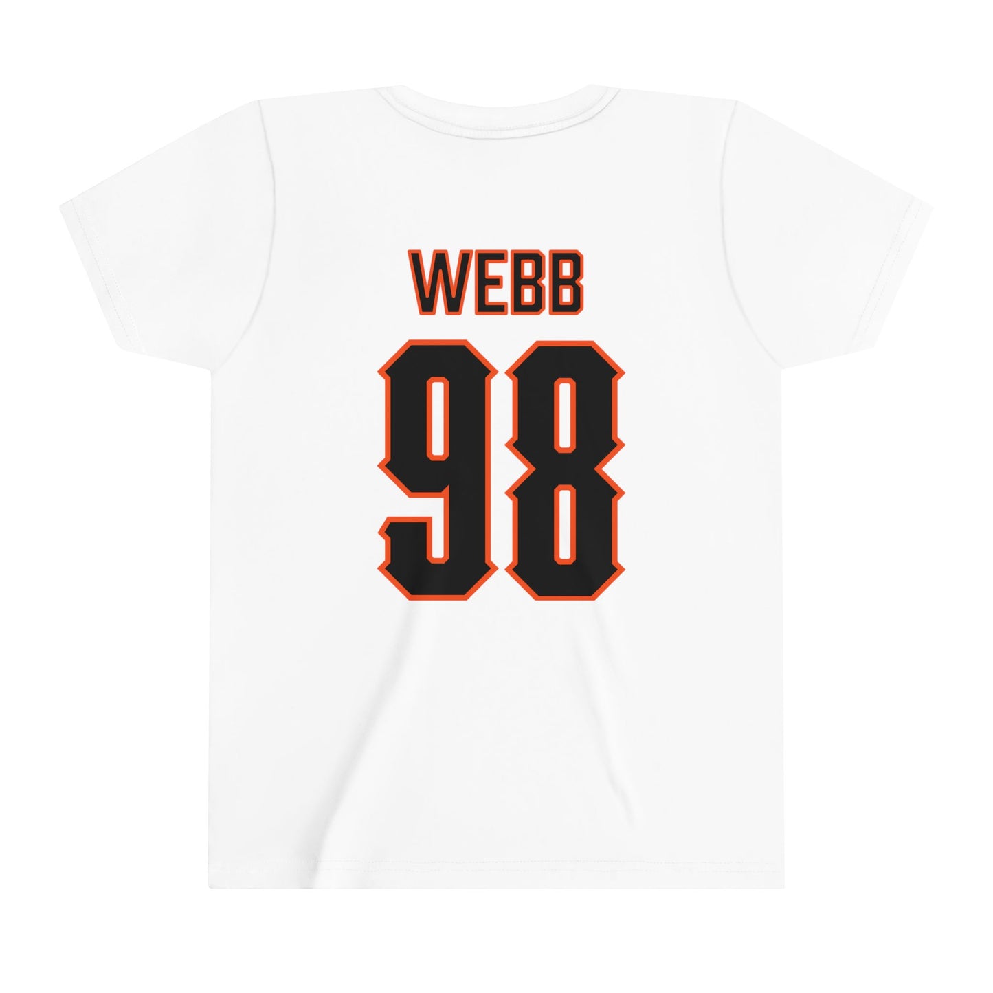 Youth Luke Webb #98 Cursive Cowboys T-Shirt