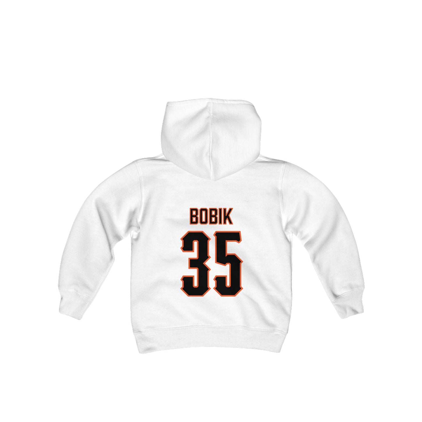 Youth Jaxton Bobik #35 Cursive Cowboys Hoodie