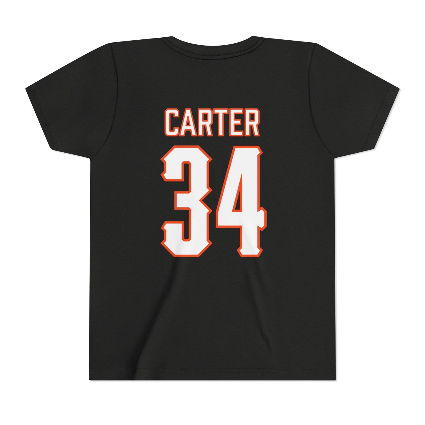 Youth Charlie Carter #34 Cursive Cowboys T-Shirt