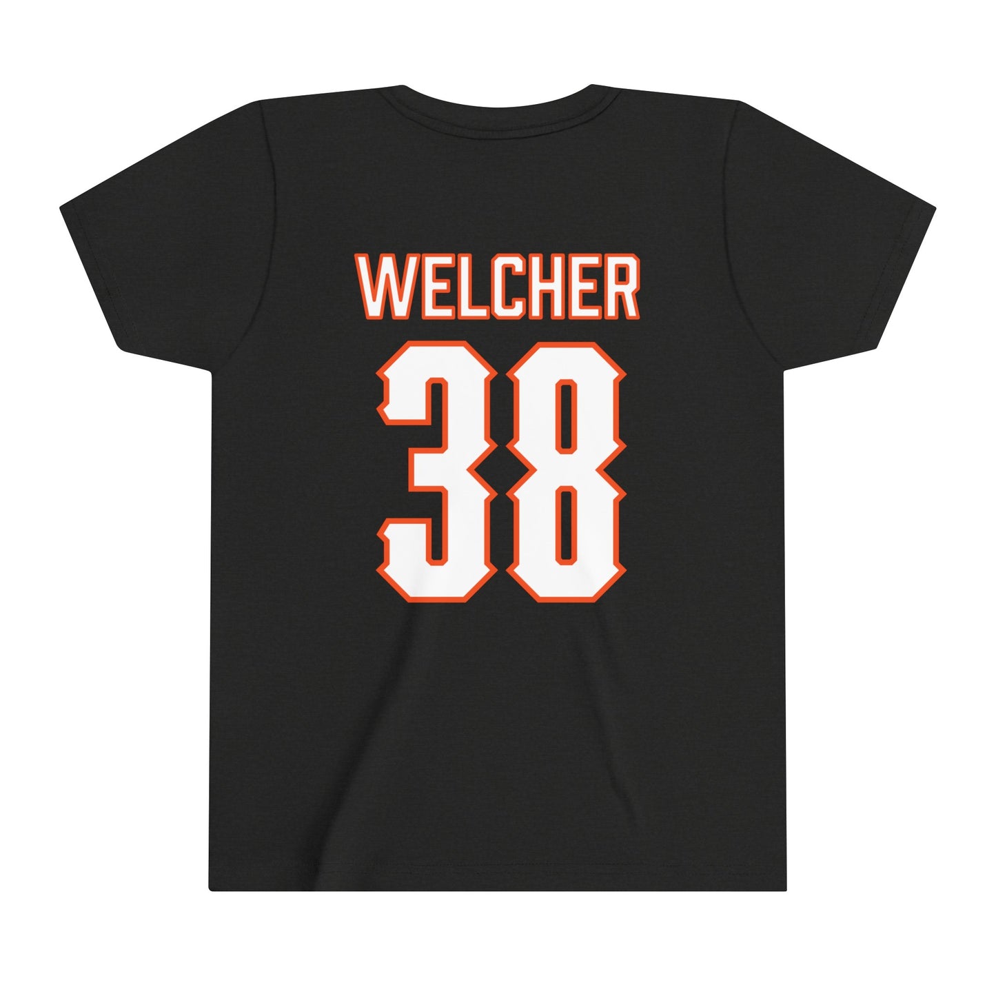 Youth Kade Welcher #38 Cursive Cowboys T-Shirt