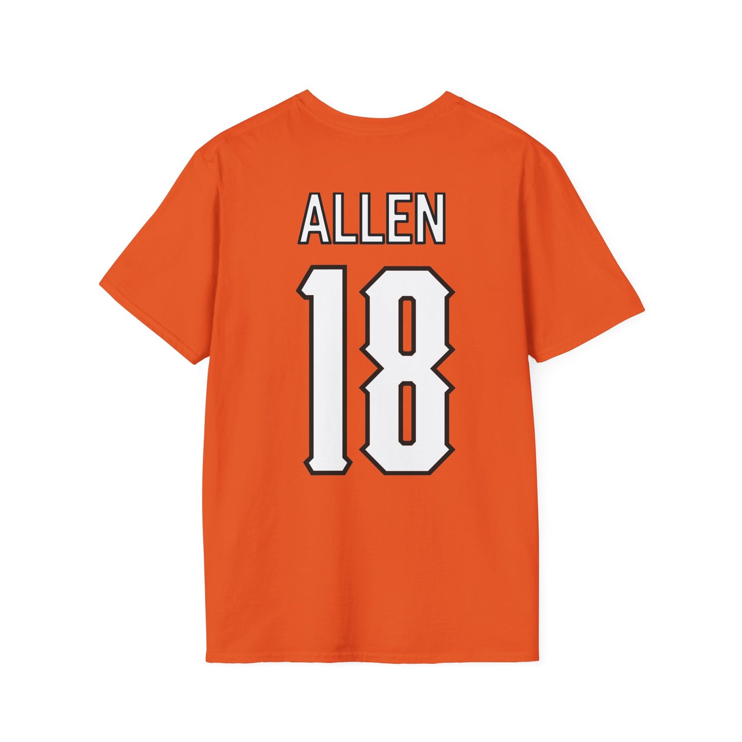 Sami Allen #18 Orange Cursive Cowgirls T-Shirt