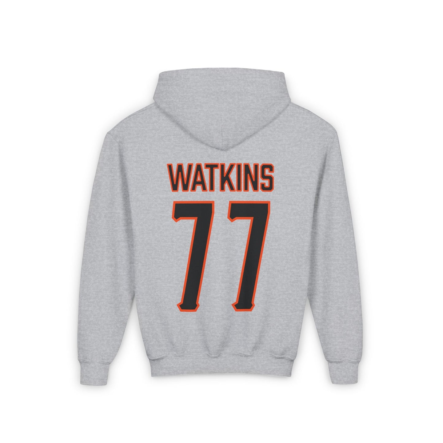 Youth Hunter Watkins #77 Cursive Cowboys Hoodie