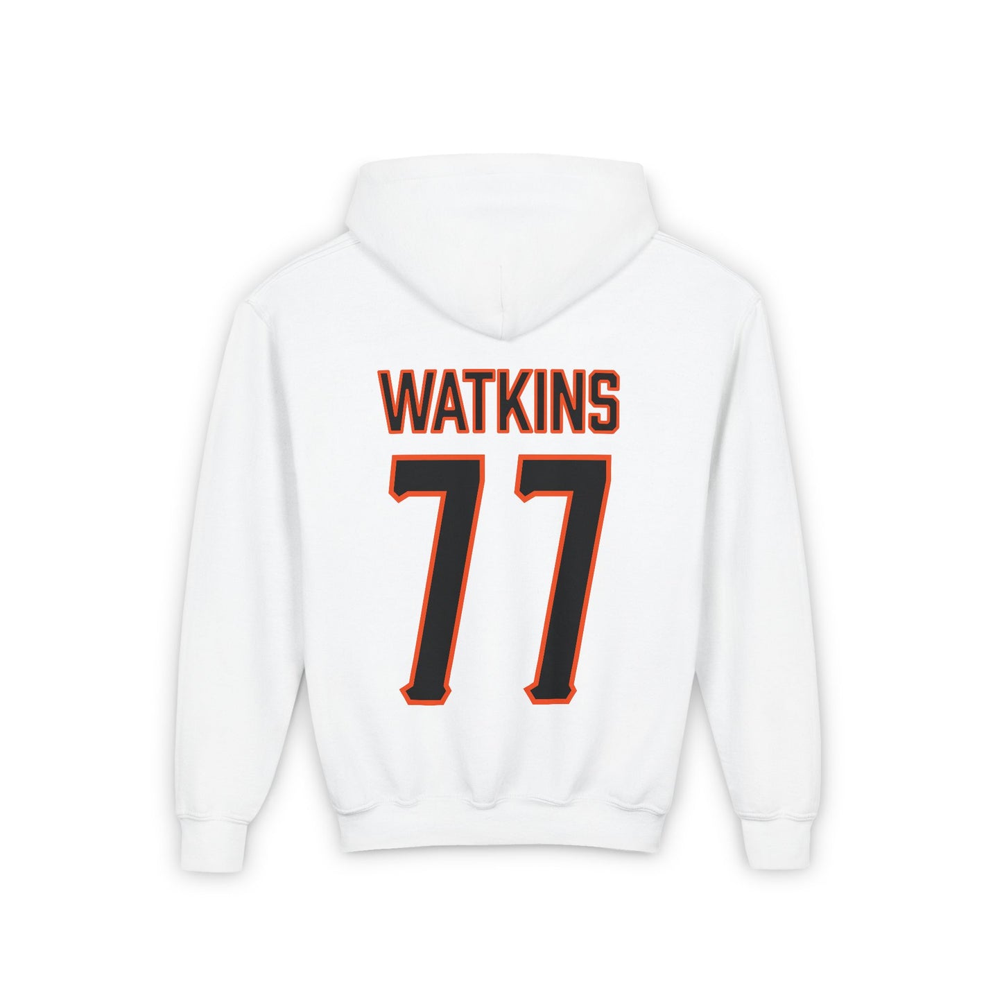 Youth Hunter Watkins #77 Cursive Cowboys Hoodie