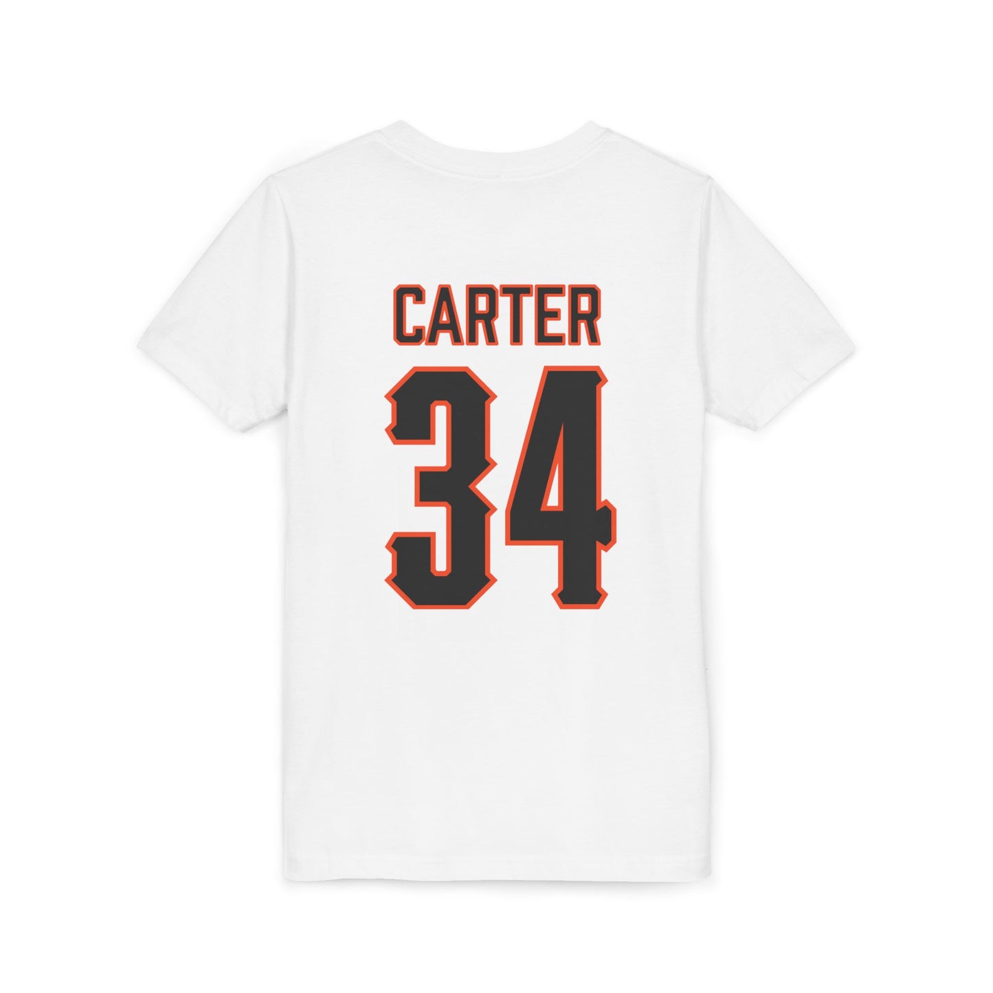 Youth Charlie Carter #34 Cursive Cowboys T-Shirt