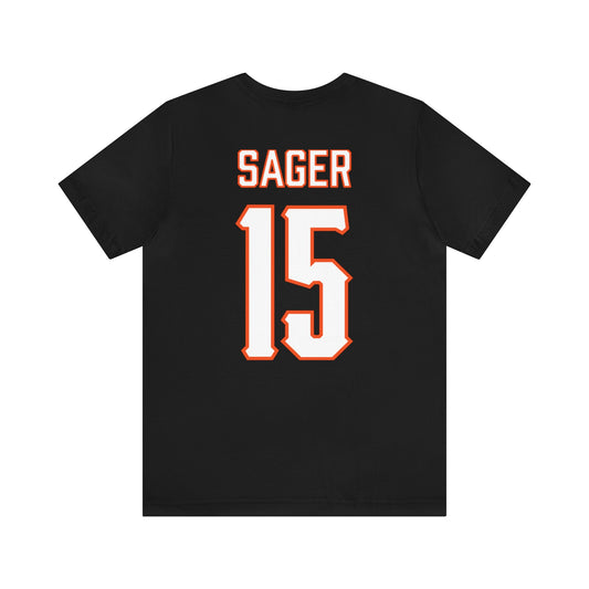 Carson Sager #15 Cursive Cowboys T-Shirt