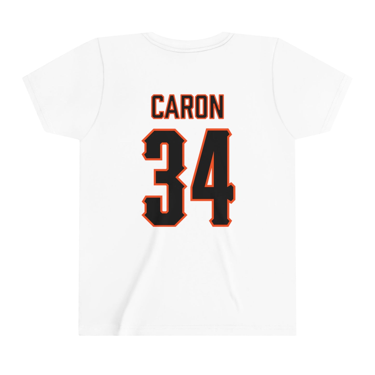 Youth Tyler Caron #34 Cursive Cowboys T-Shirt