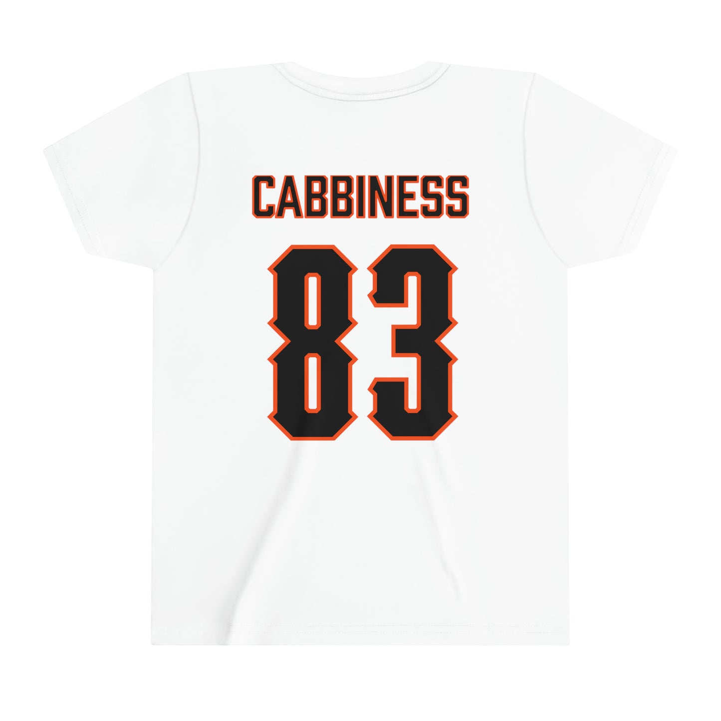 Cale Cabbiness #83 Cursive Cowboys Youth T-Shirt