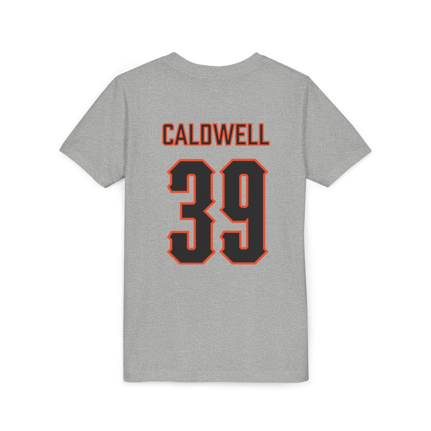 Youth Brex Caldwell #39 Cursive Cowboys T-Shirt