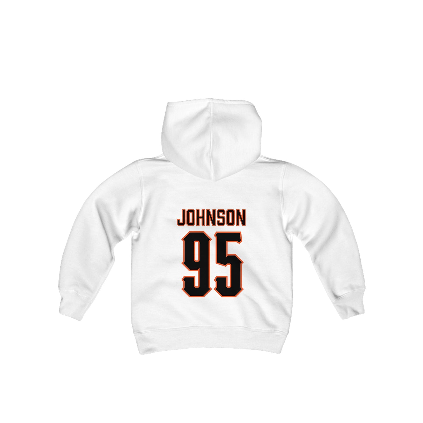 Youth Jaleel Johnson #95 Cursive Cowboys Hoodie