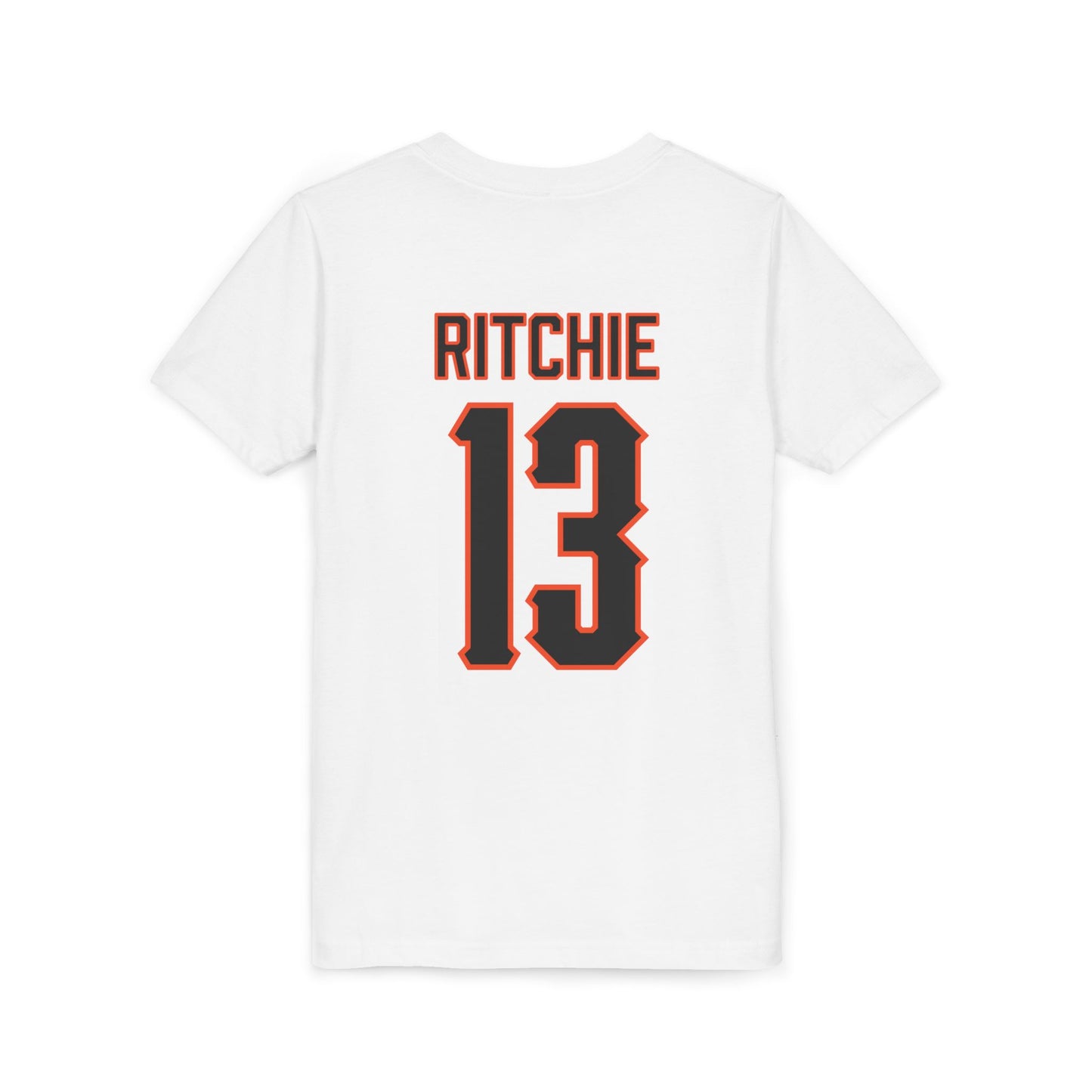 Youth Kollin Ritchie #13 Cursive Cowboys T-Shirt