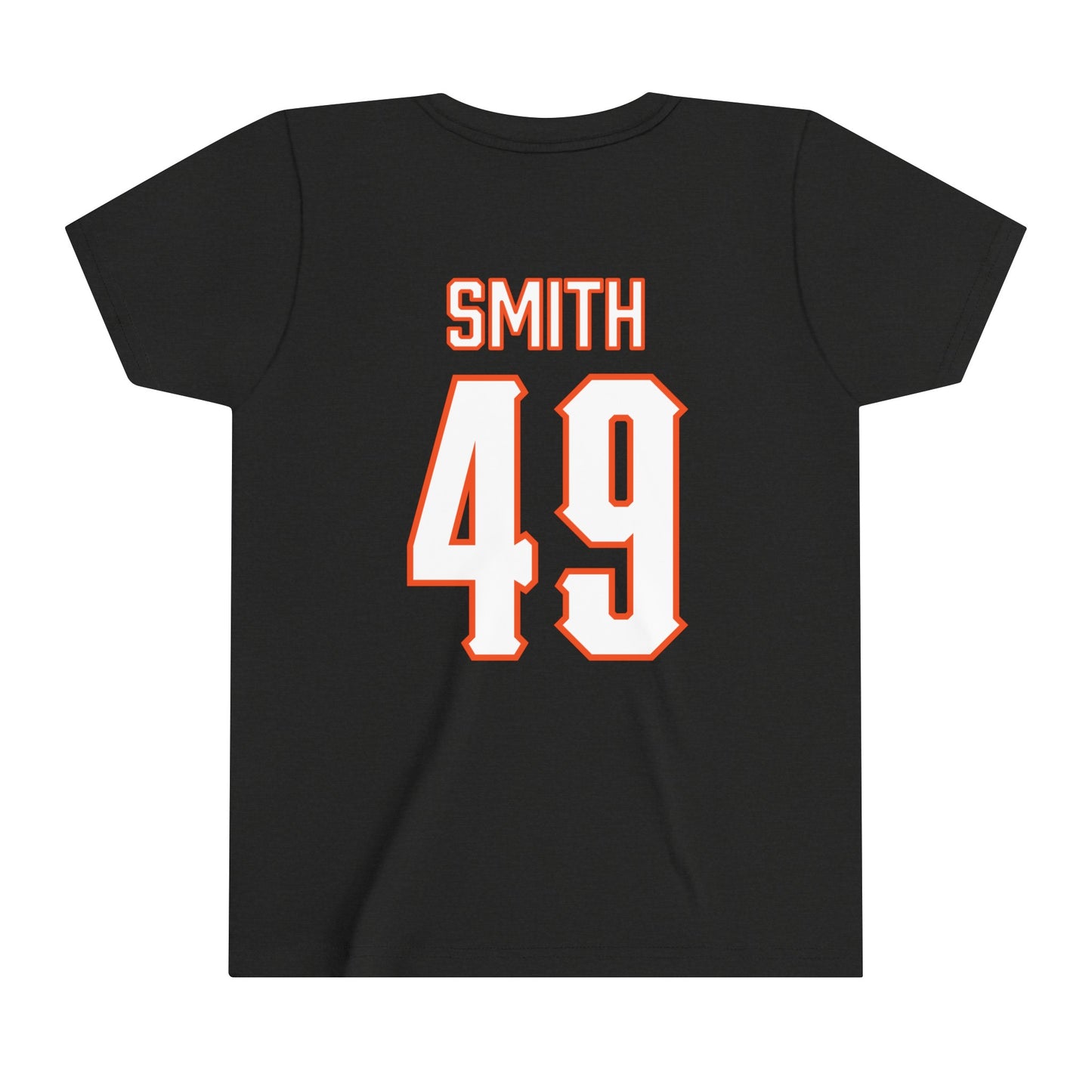 Youth Evan Smith #49 Cursive Cowboys T-Shirt