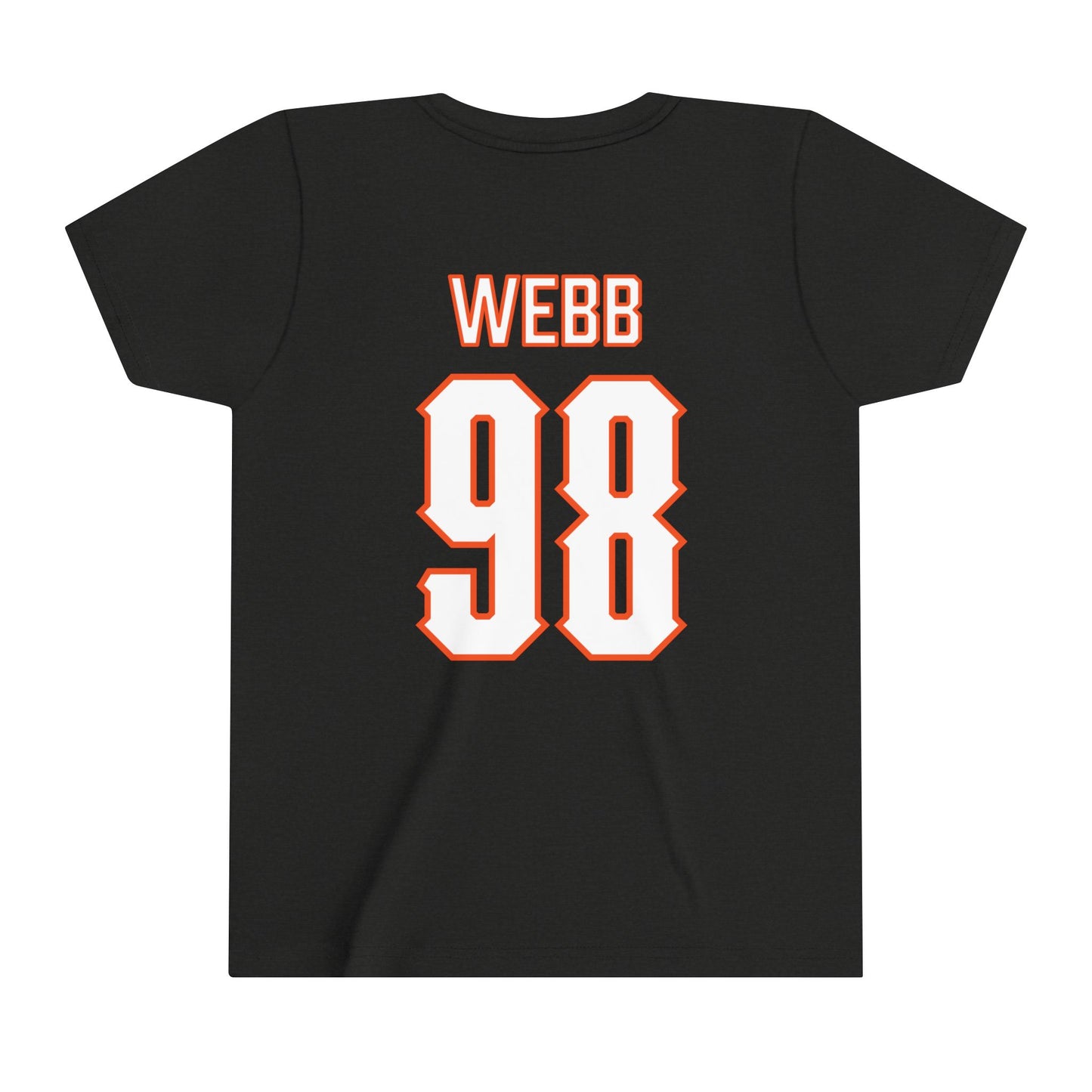 Youth Luke Webb #98 Cursive Cowboys T-Shirt