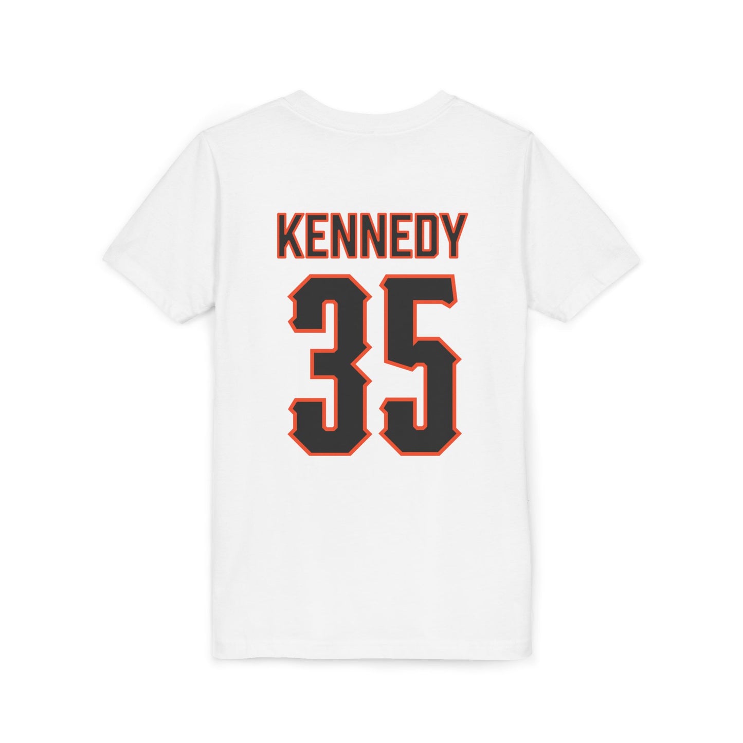 Youth Jake Kennedy #35 Cursive Cowboys T-Shirt