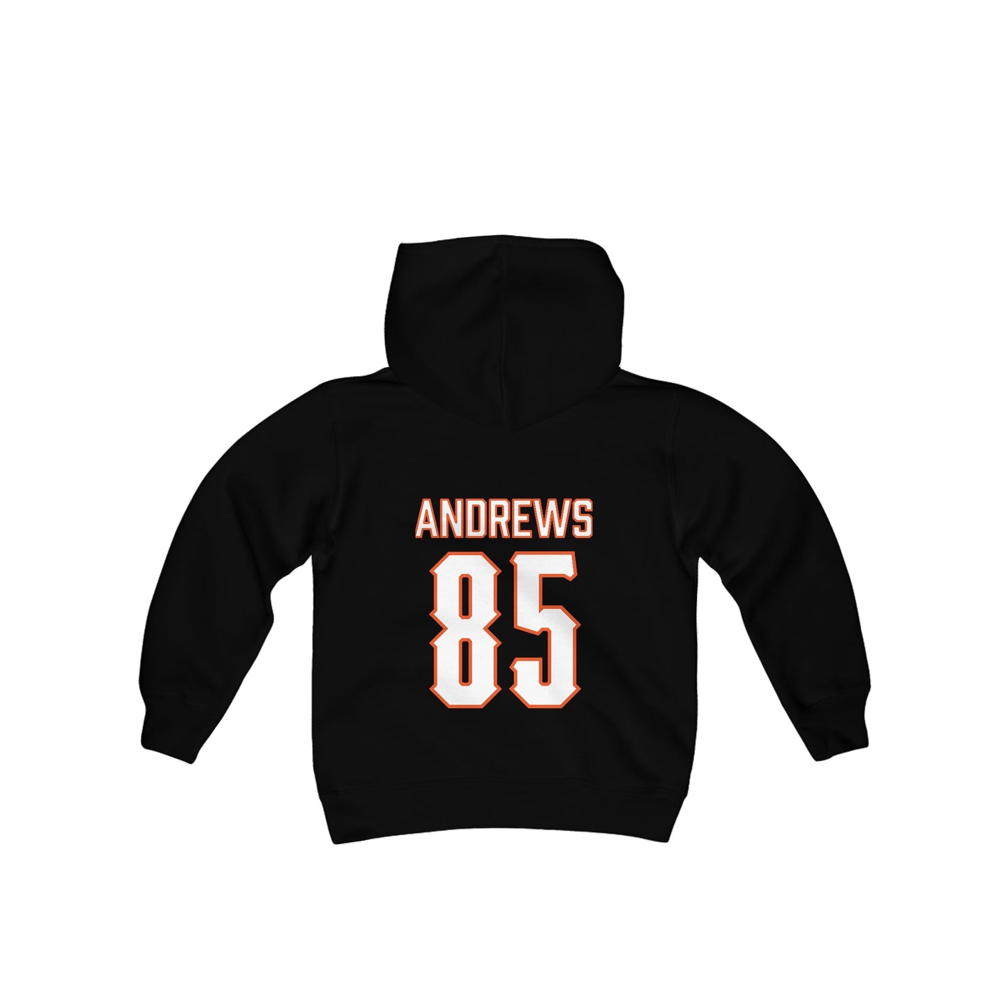 Youth Tykie Andrews #85 Cursive Cowboys Hoodie