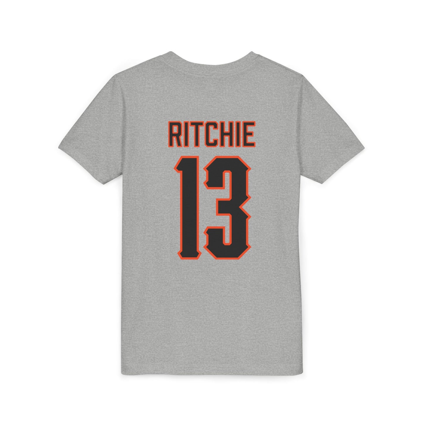 Youth Kollin Ritchie #13 Cursive Cowboys T-Shirt