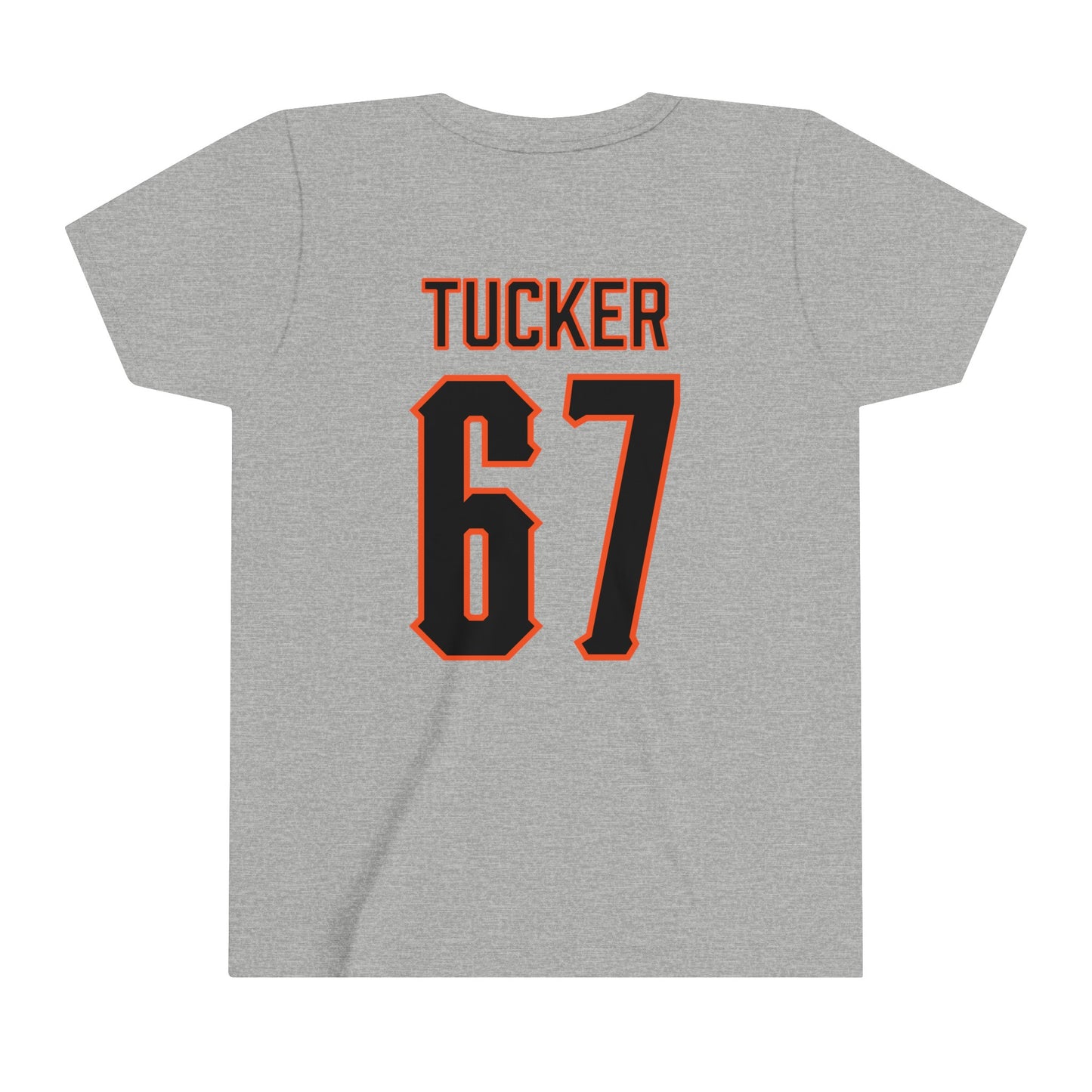 Youth Jaelen Tucker #67 Cursive Cowboys T-Shirt