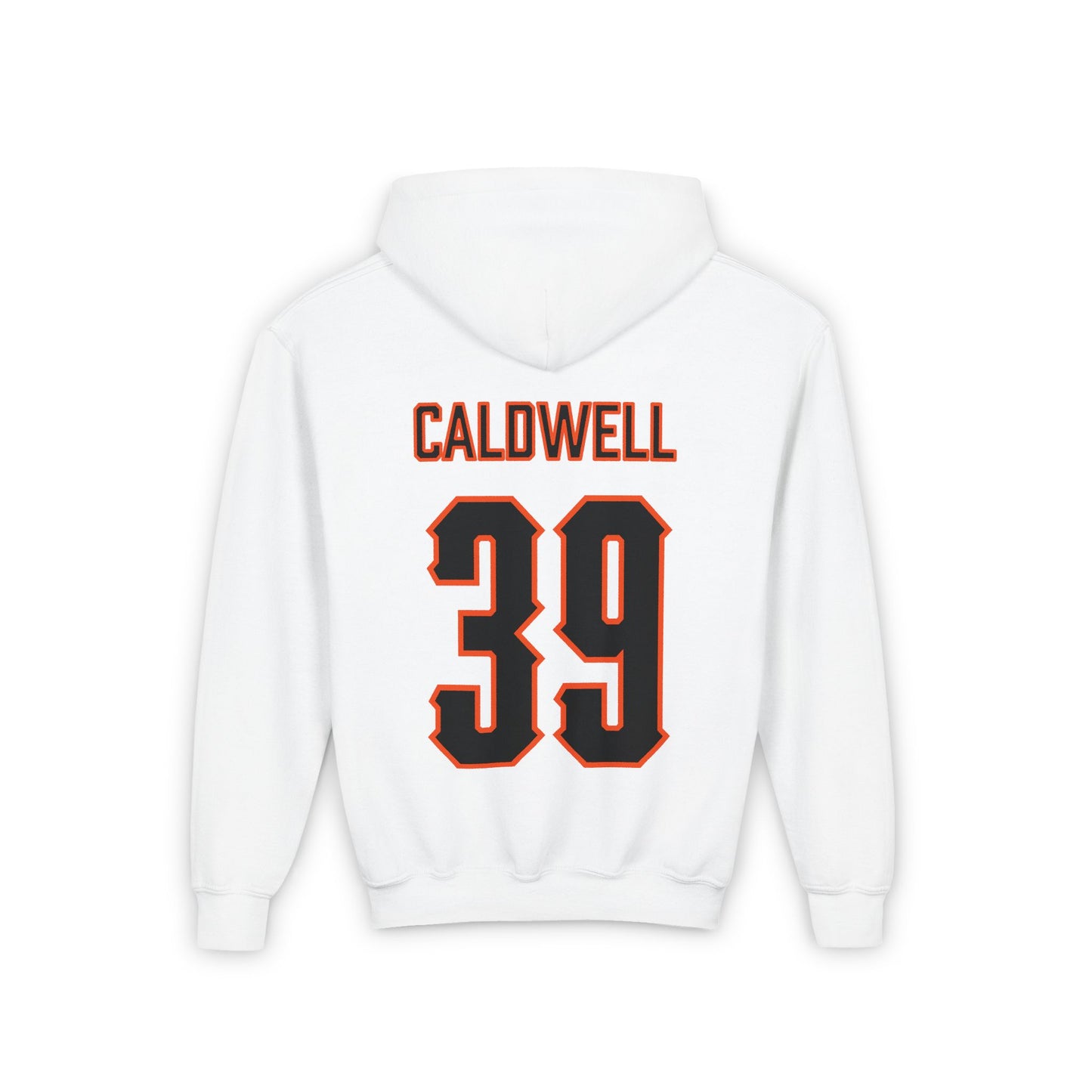 Youth Brex Caldwell #39 Cursive Cowboys Hoodie