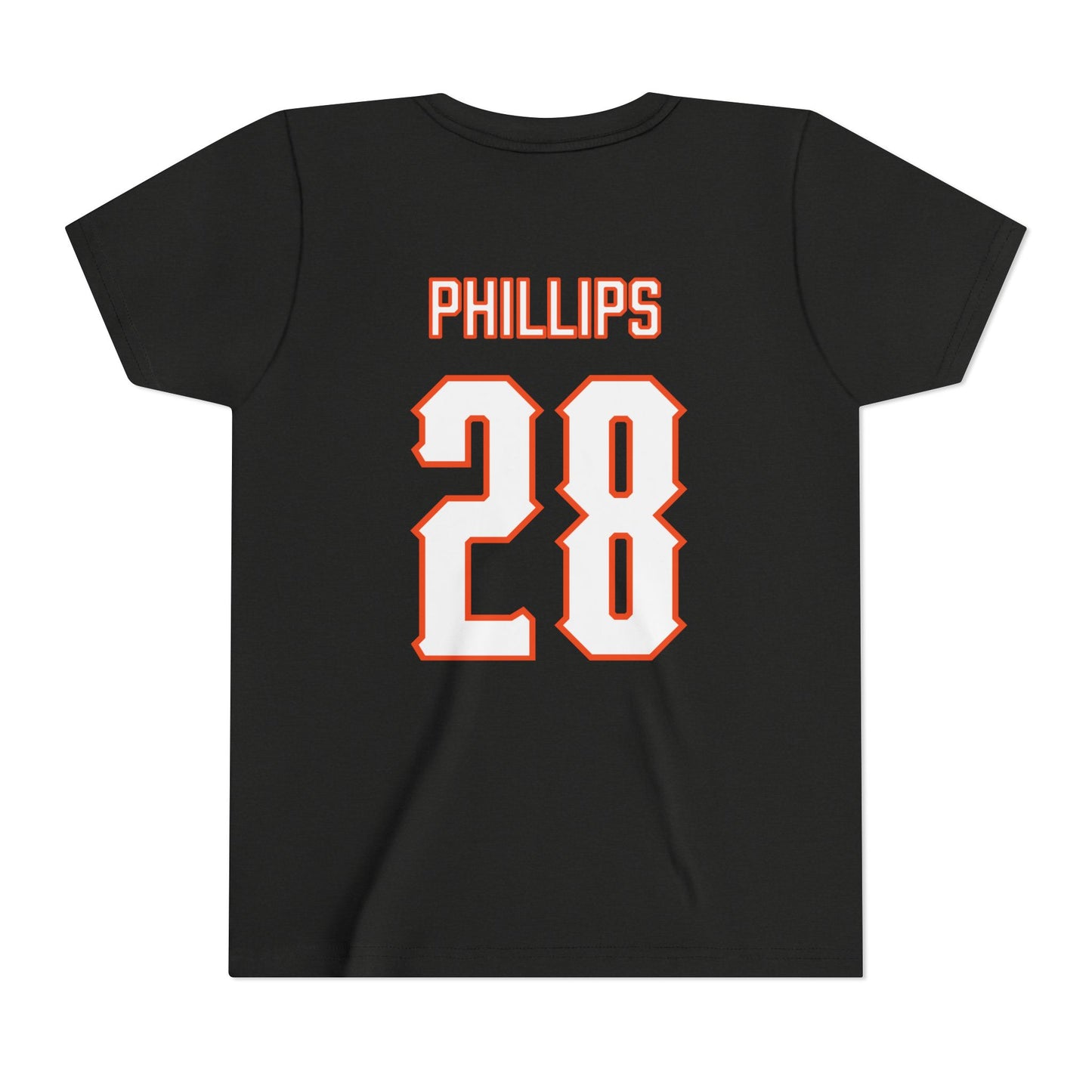 Youth Brennan Phillips #28 Cursive Cowboys T-Shirt