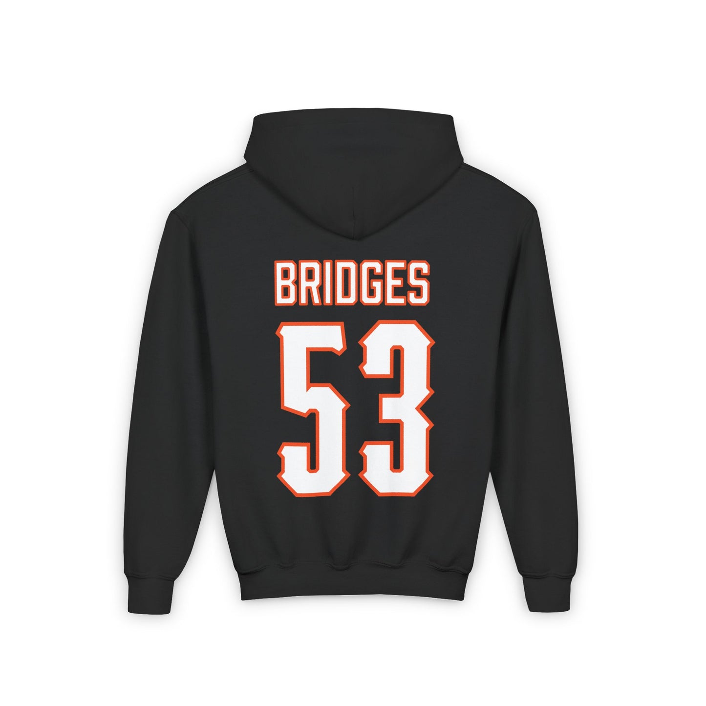 Youth Bowen Bridges #53 Cursive Cowboys Hoodie