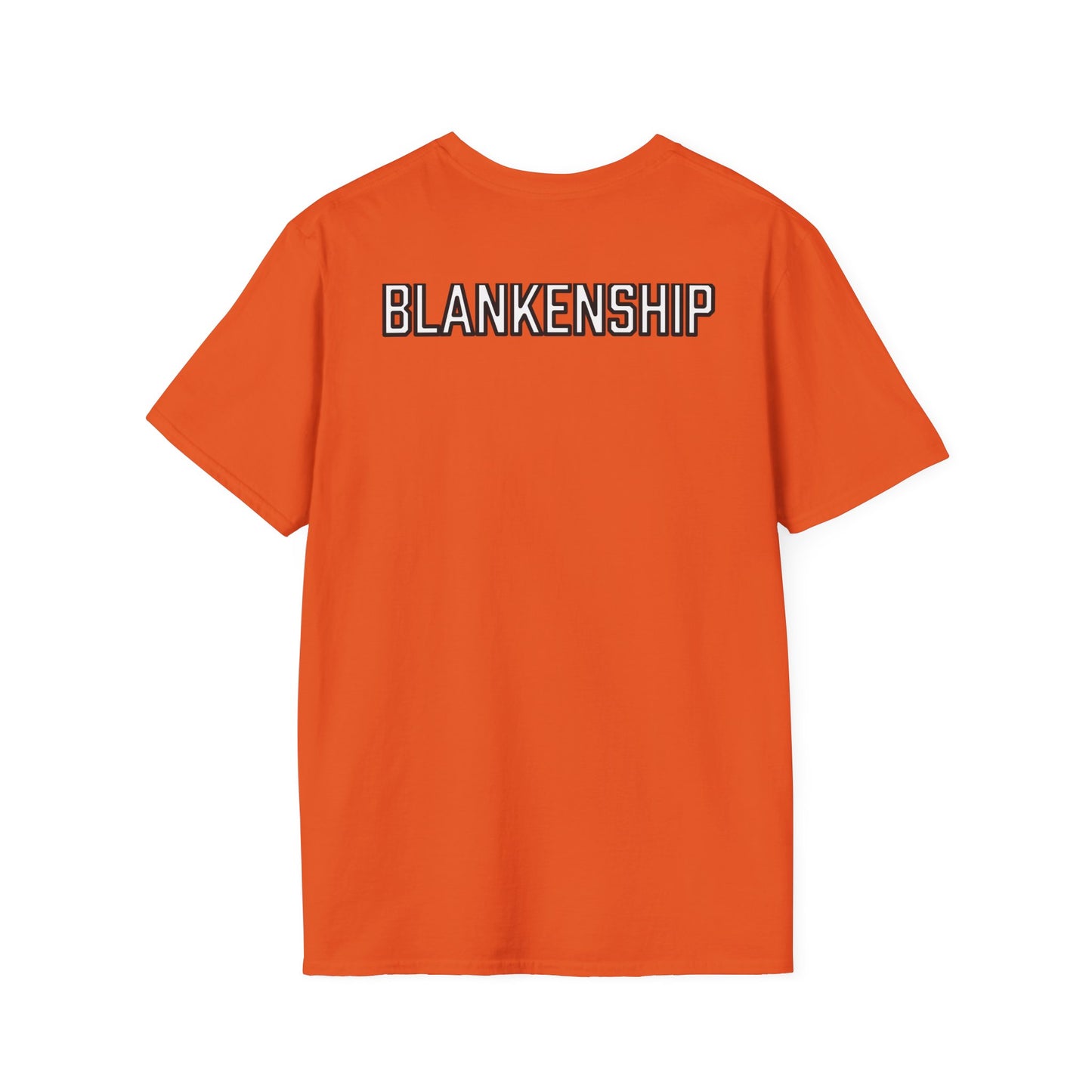 Zach Blankenship Orange Cursive Cowboys T-Shirt