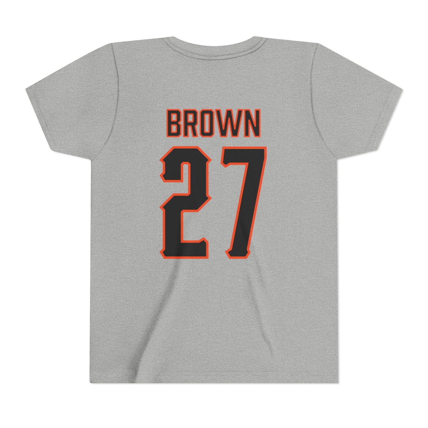 Youth Matthew Brown #27 Cursive Cowboys T-Shirt