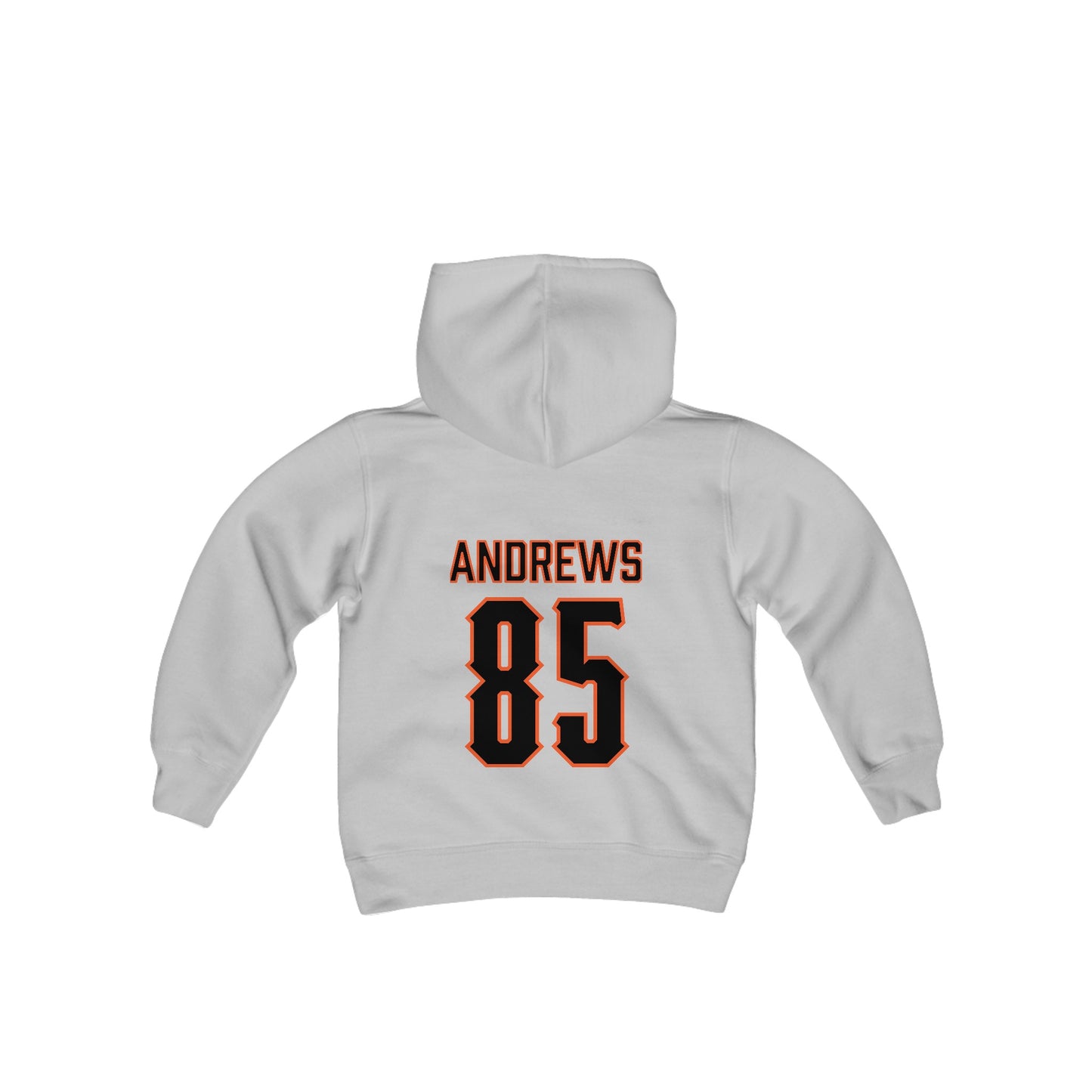 Youth Tykie Andrews #85 Cursive Cowboys Hoodie