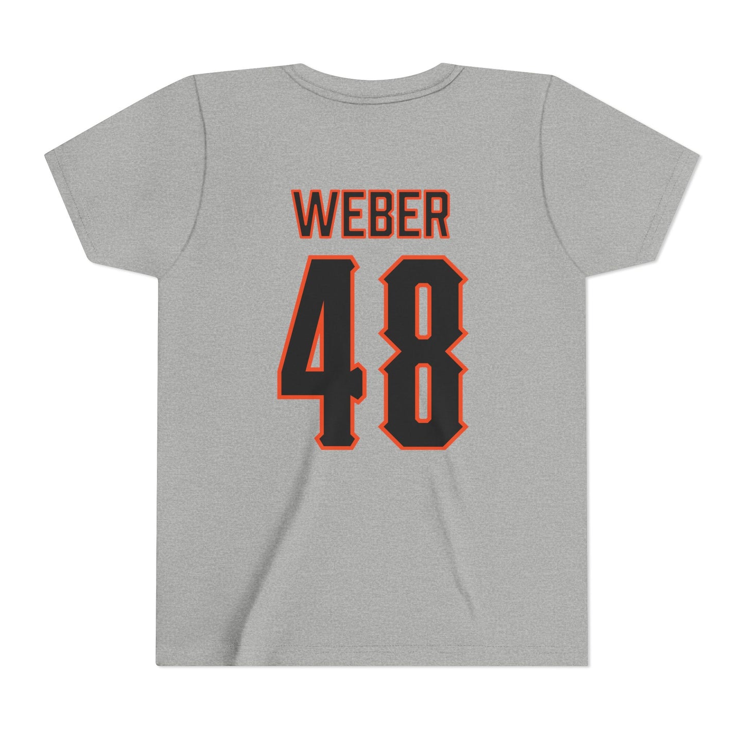 Youth Aaron Weber #48 Cursive Cowboys T-Shirt