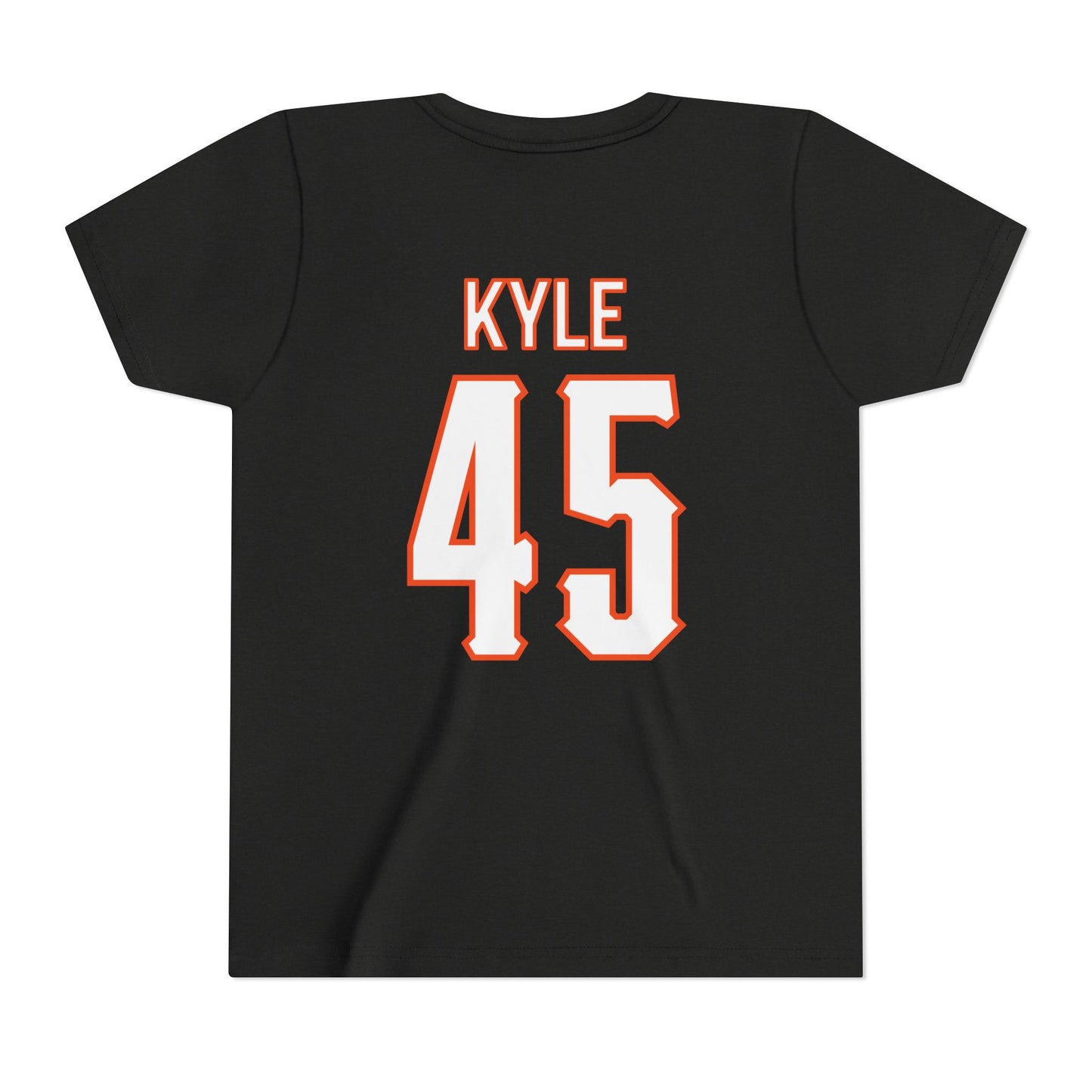 Youth Landry Kyle #45 Cursive Cowboys T-Shirt