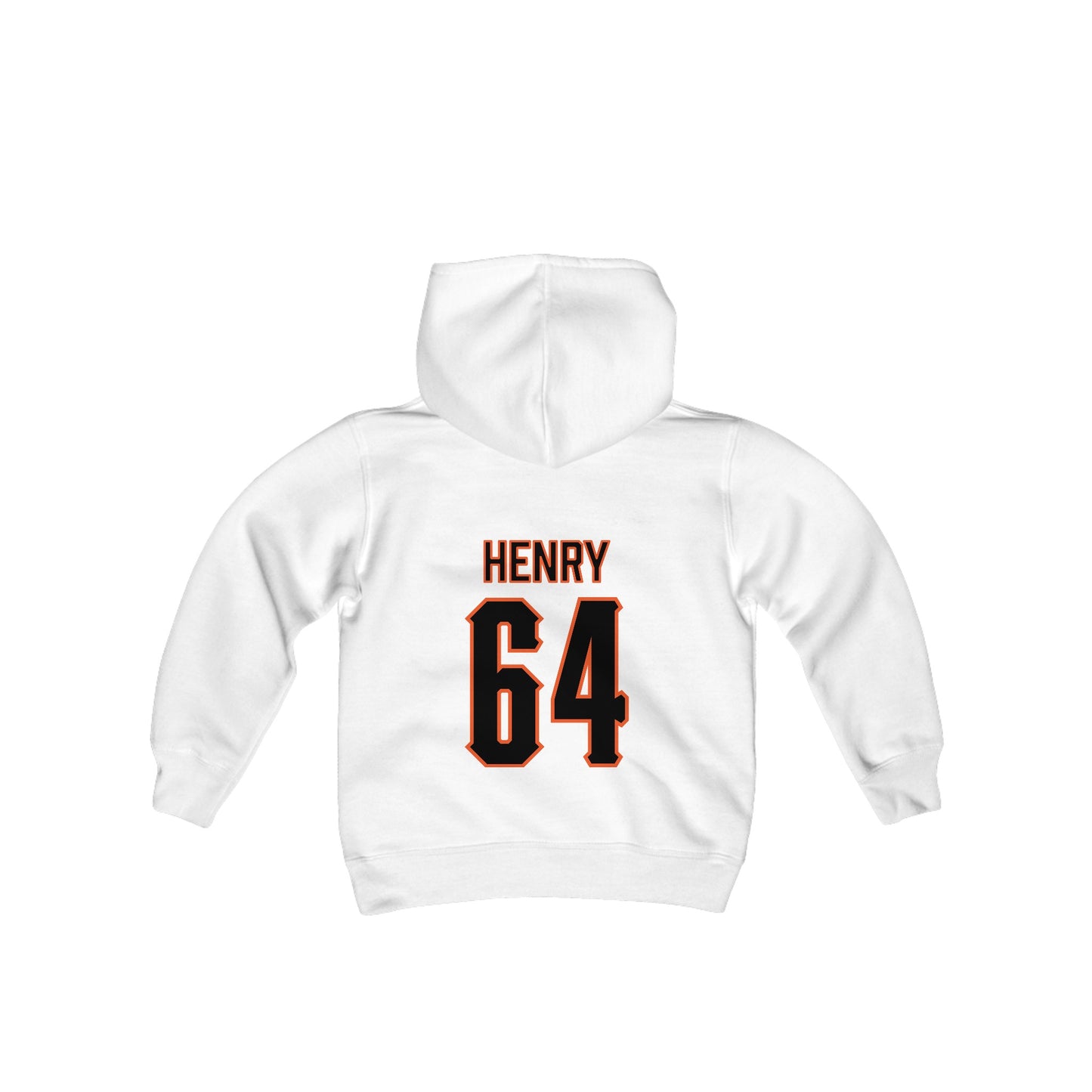 Youth Jarrett Henry #64 Cursive Cowboys Hoodie