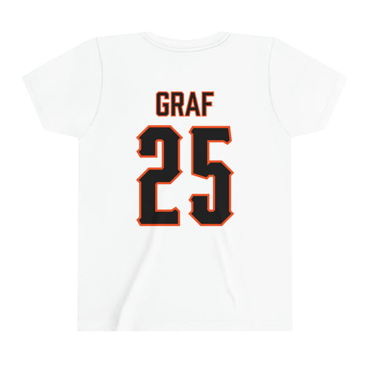 Youth Macy Graf #25 Cursive Cowgirls T-Shirt