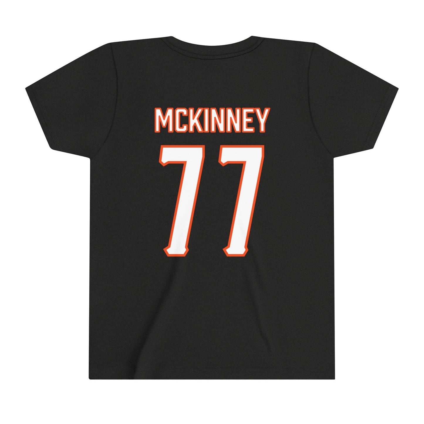 Youth Noah McKinney #77 Cursive Cowboys T-Shirt