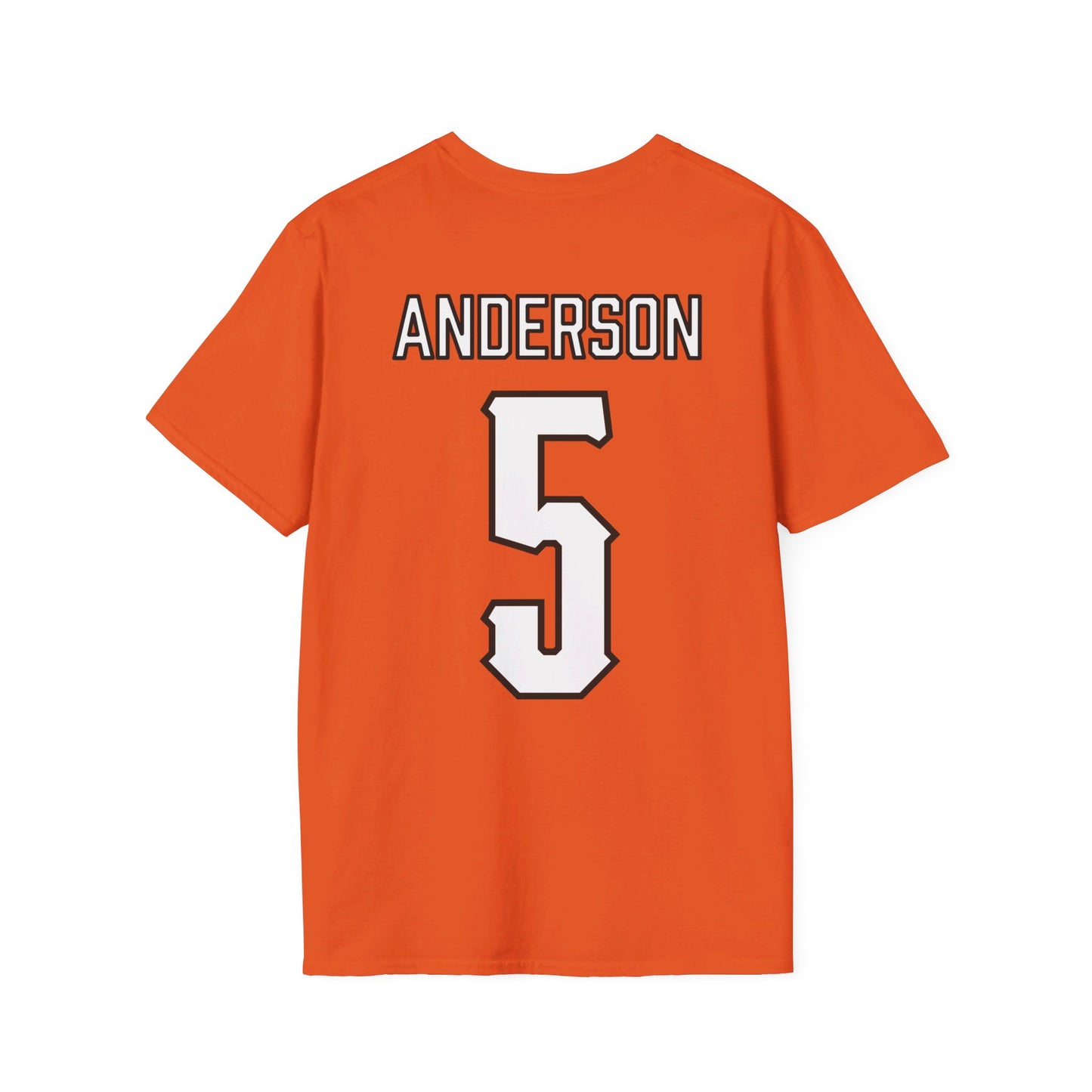 Taylor Anderson #5 Orange Cursive Cowgirls T-Shirt