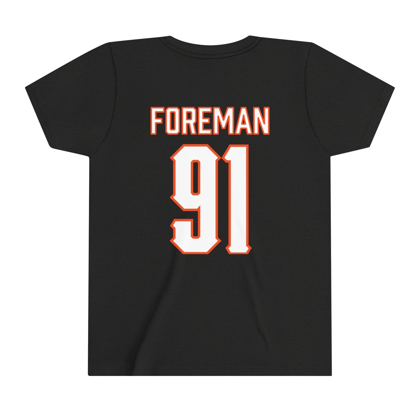 Youth Jaedon Foreman #91 Cursive Cowboys T-Shirt