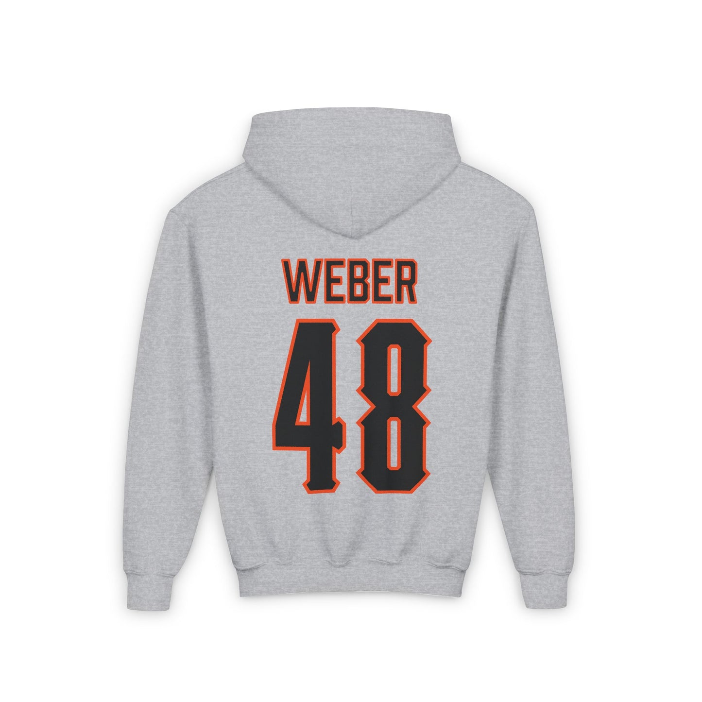 Youth Aaron Weber #48 Cursive Cowboys Hoodie