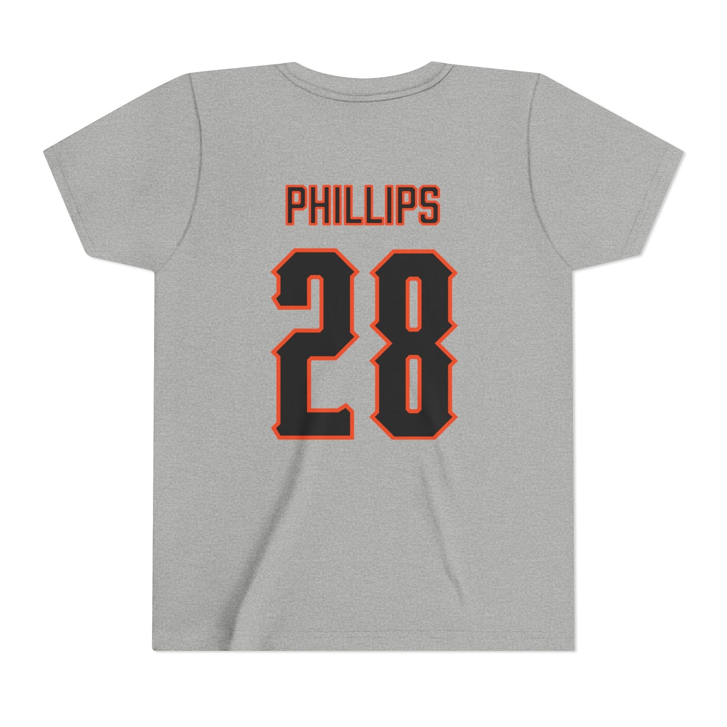 Youth Brennan Phillips #28 Cursive Cowboys T-Shirt